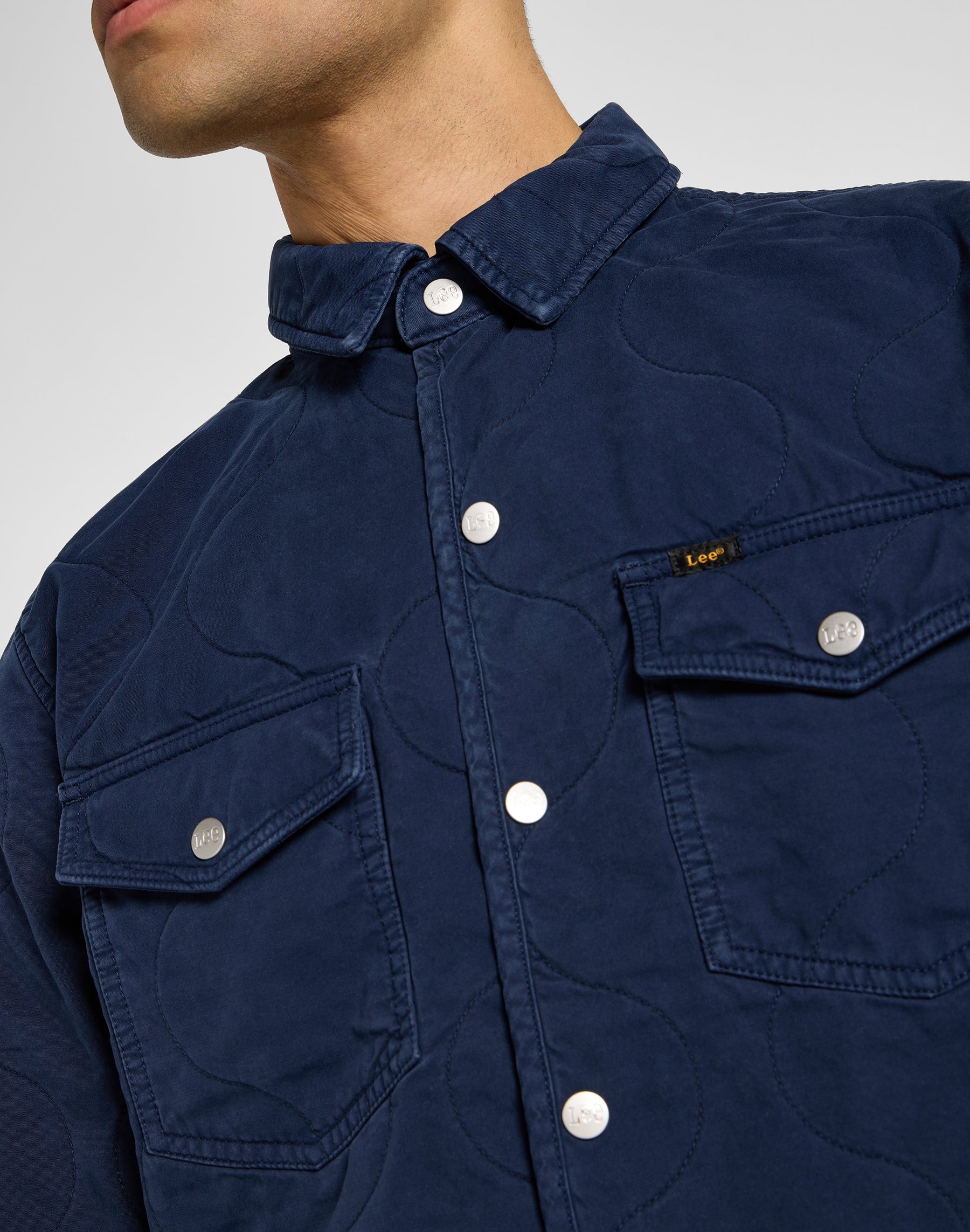 Giacca con camicia trapuntata in Mood Indigo Lee