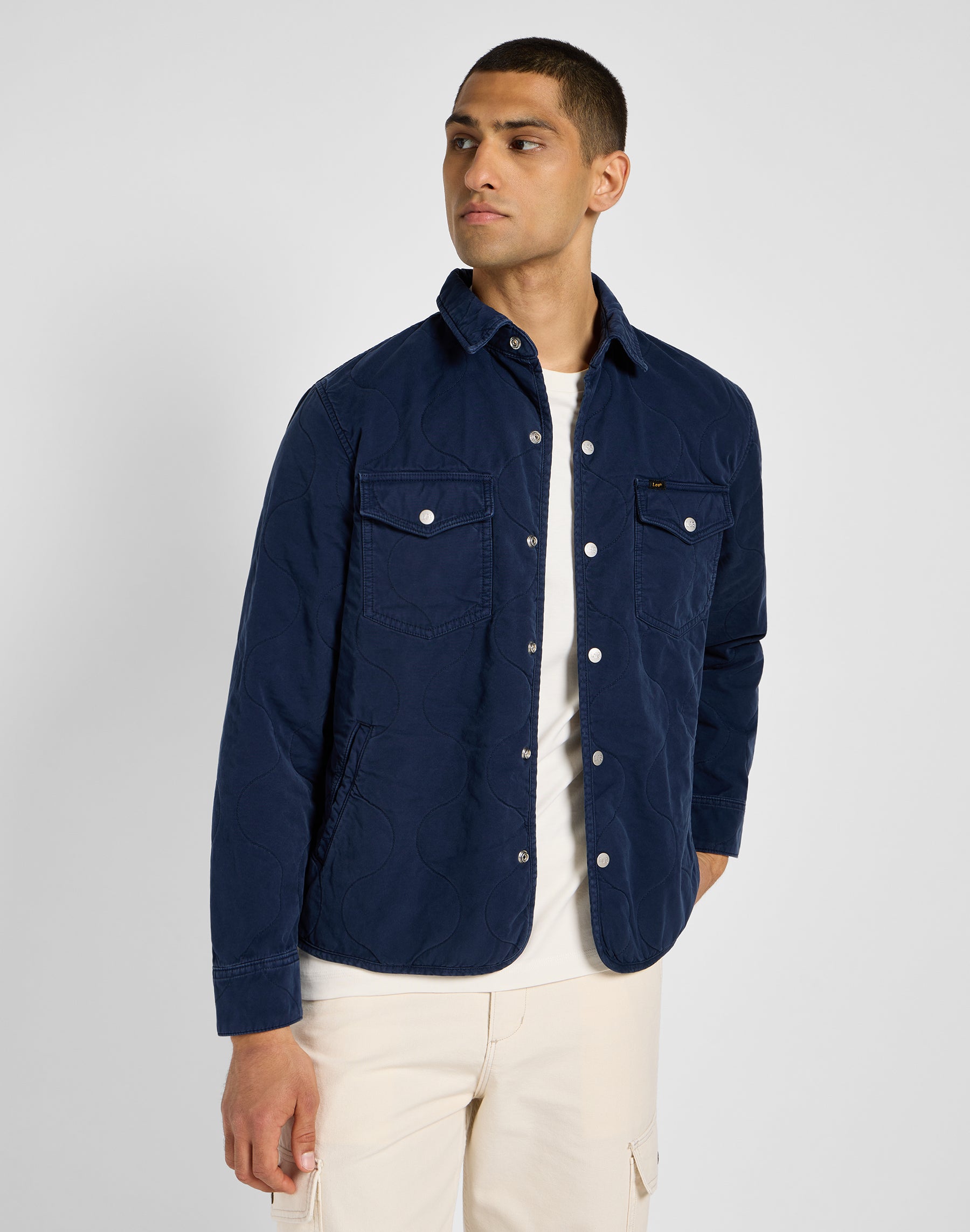 Giacca con camicia trapuntata in Mood Indigo Lee