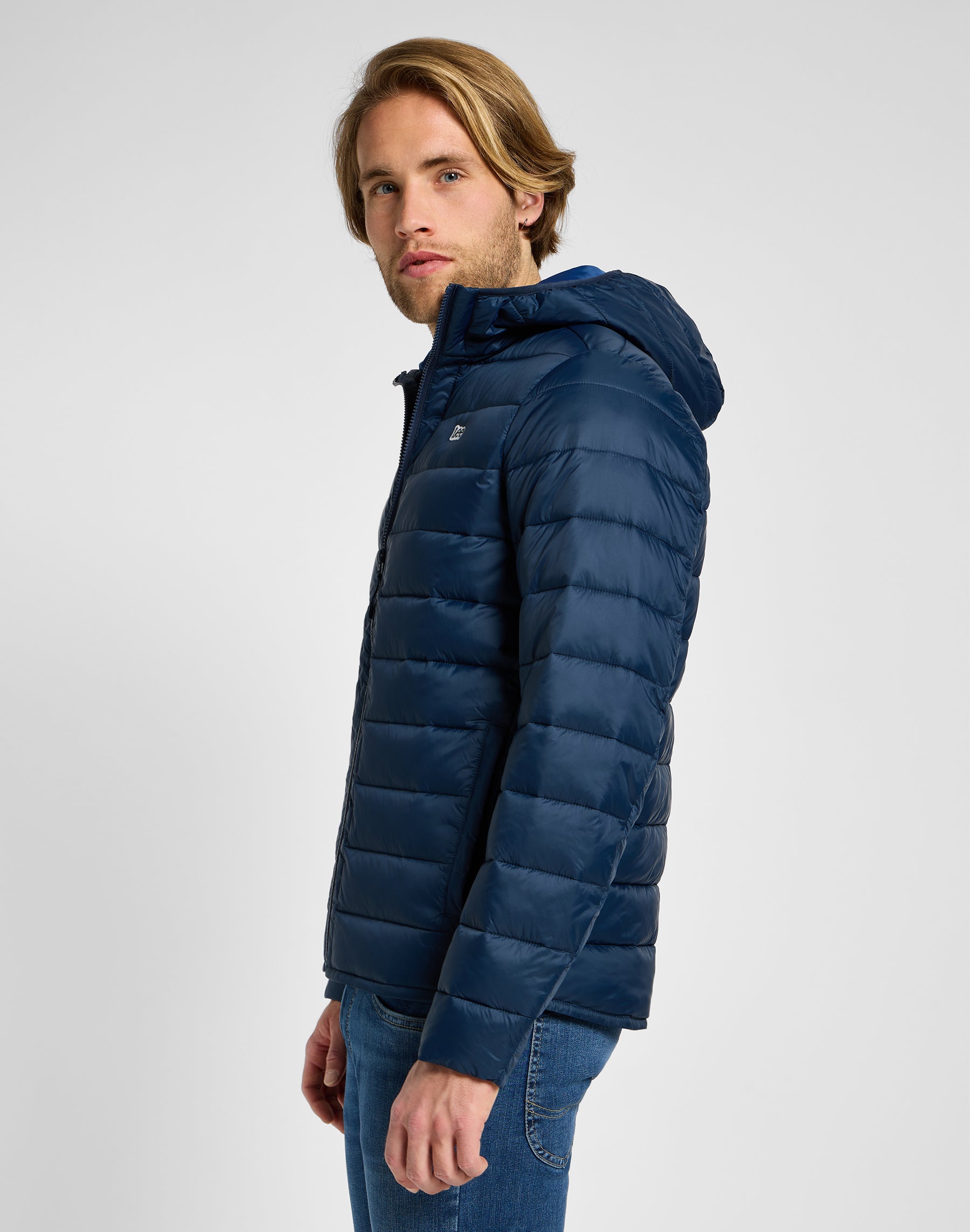 Giacca leggera in rivetto Navy Lee