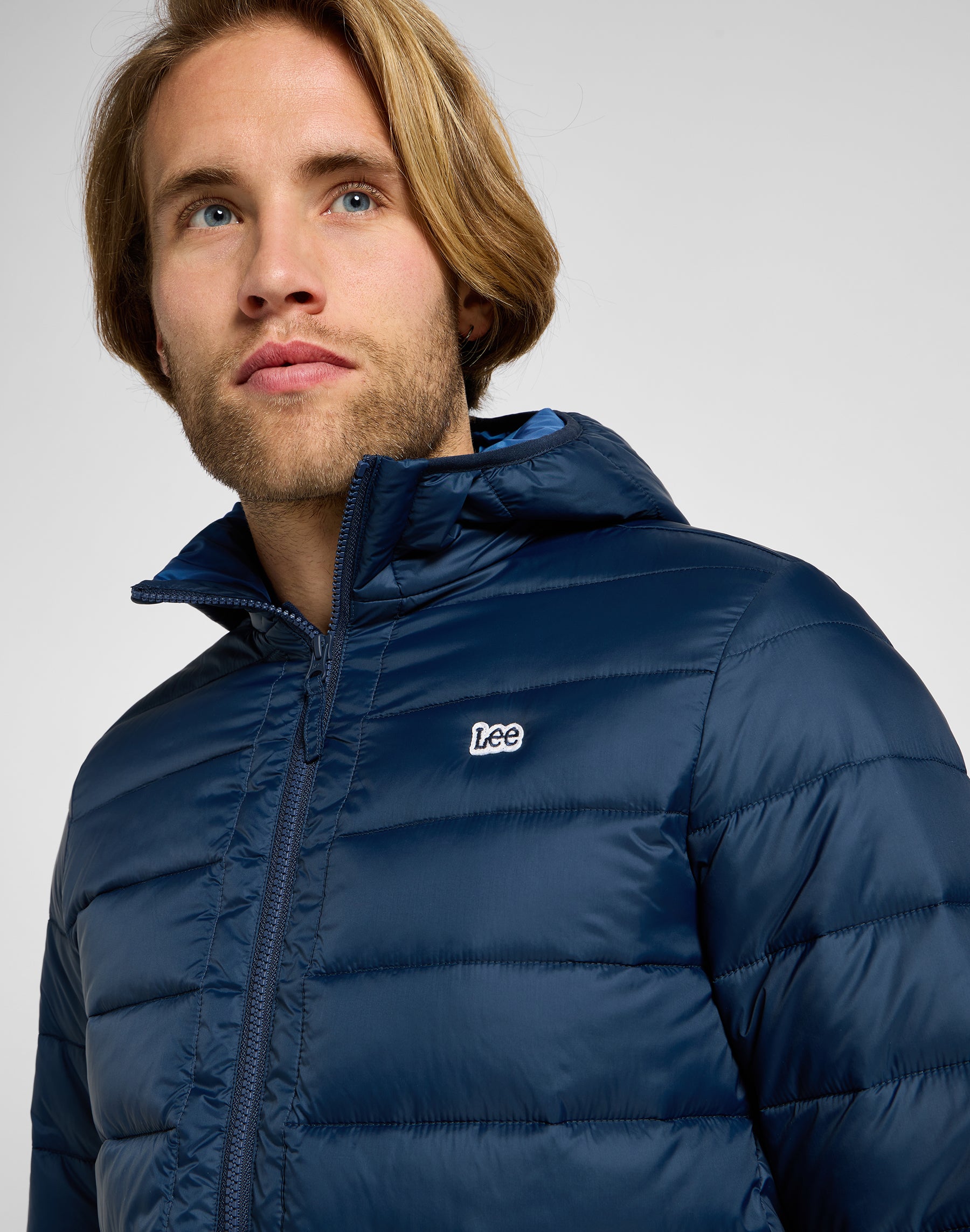 Giacca leggera in rivetto Navy Lee