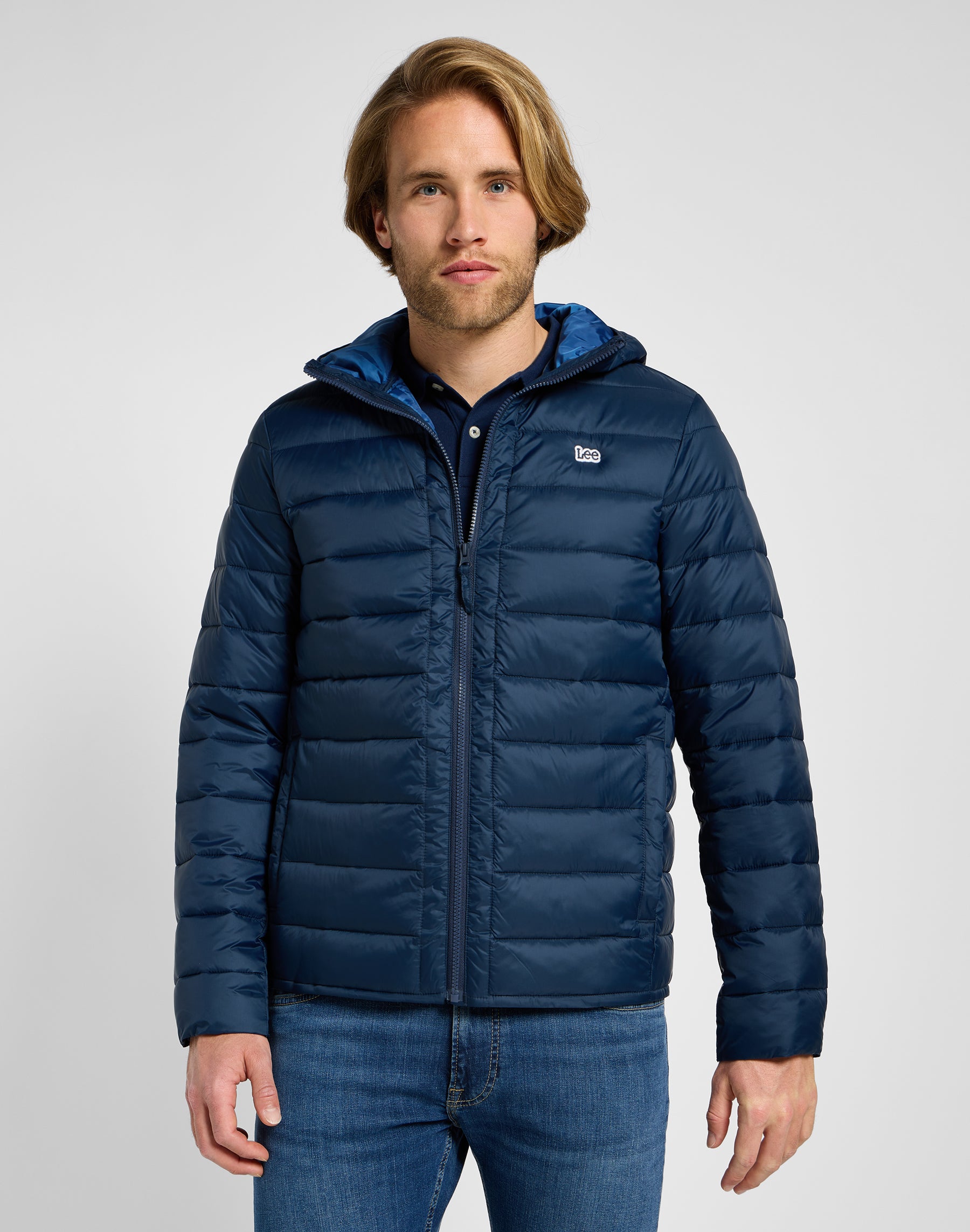 Giacca leggera in rivetto Navy Lee