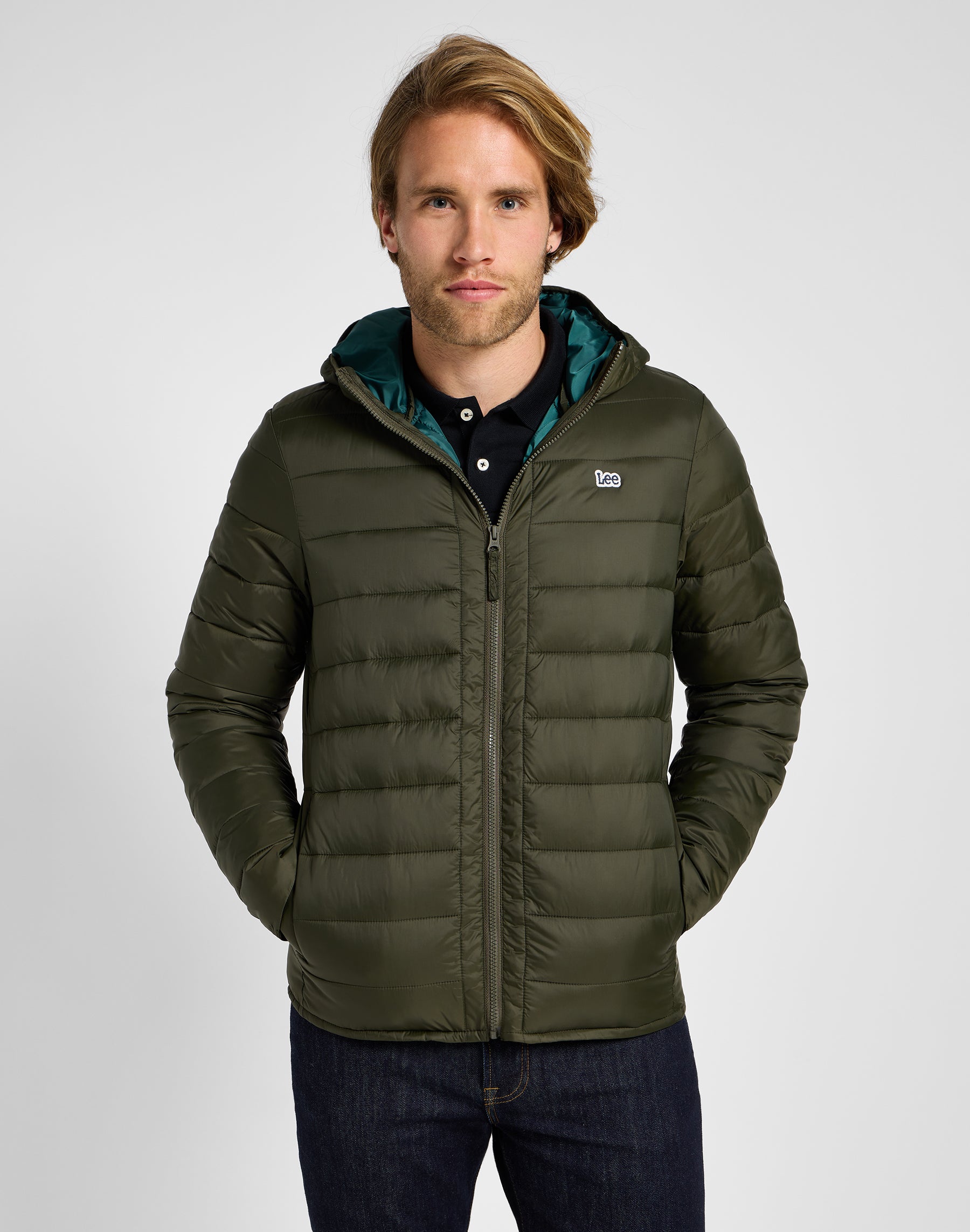 Giacca leggera Puffer in Olive Night Jackets Lee