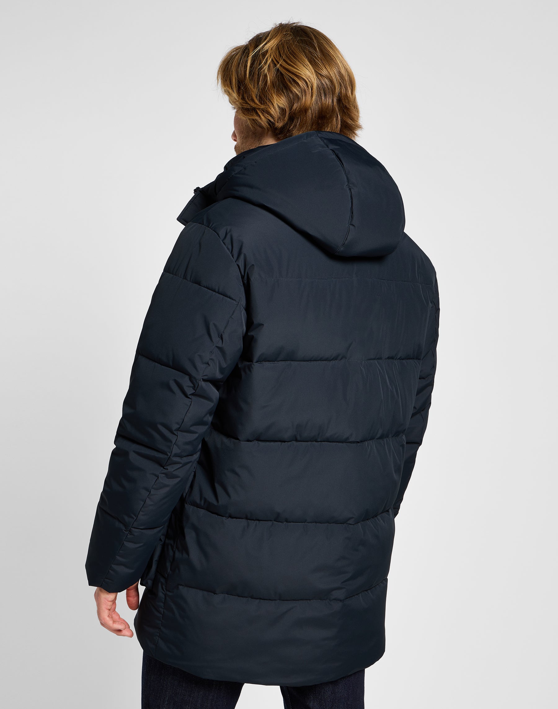 Giacca lunga Puffer in nero Lee
