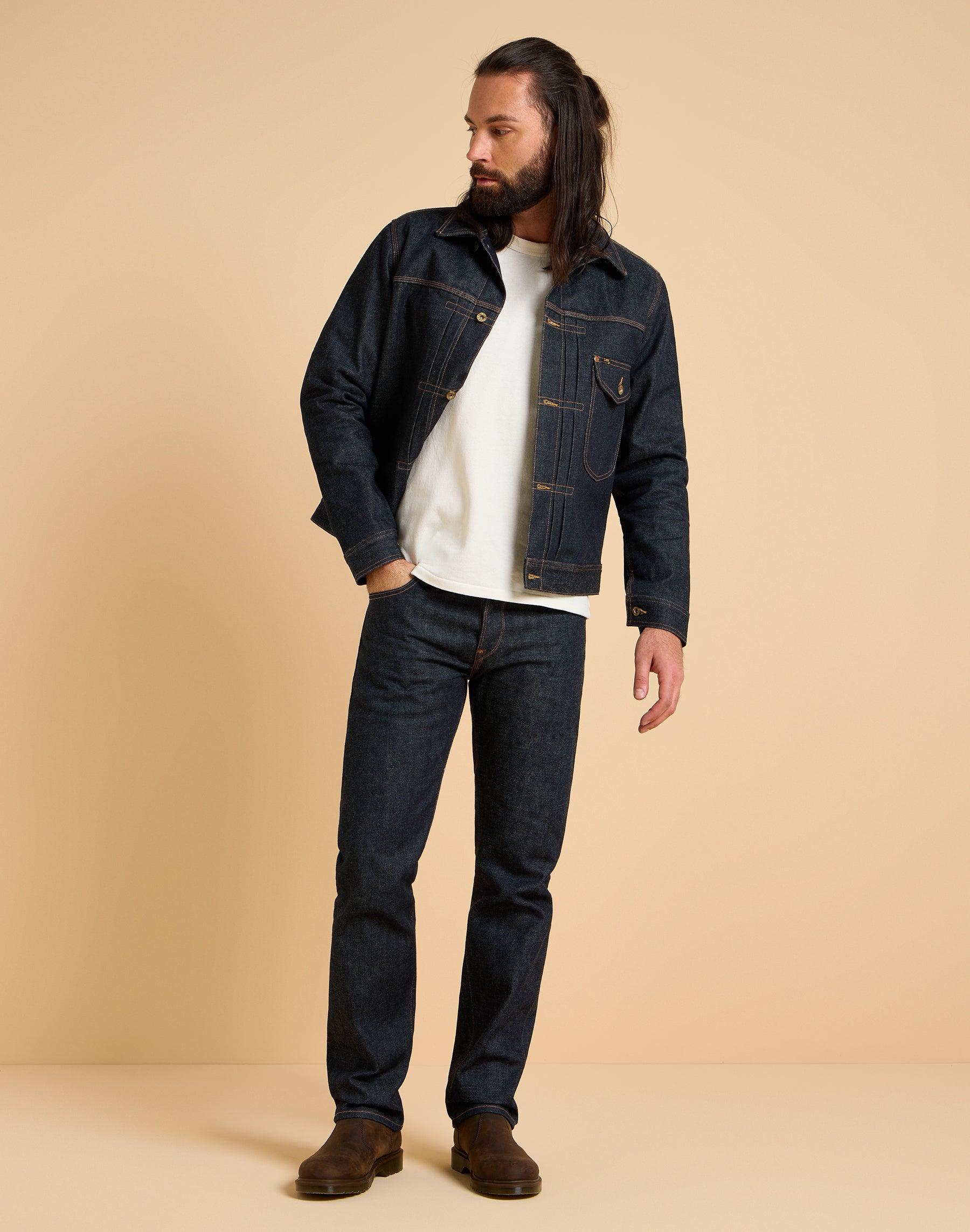 101 Giacca da cowboy foderata in Raw Jackets Lee