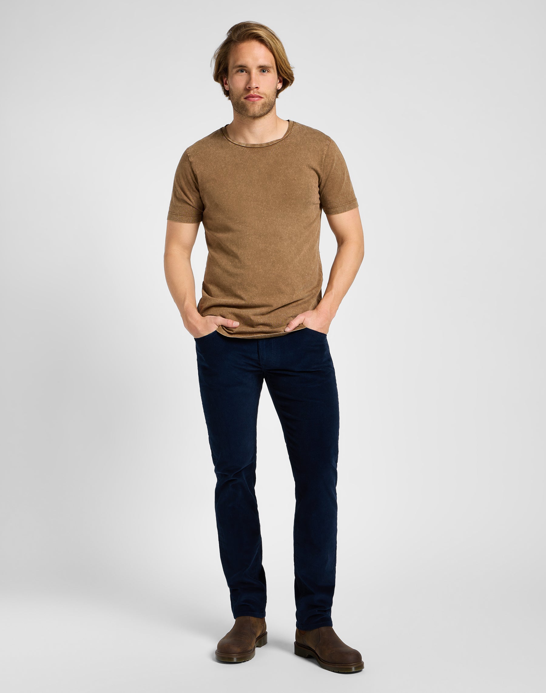 Pantaloni Daren Zip Fly in Rivet Navy Lee
