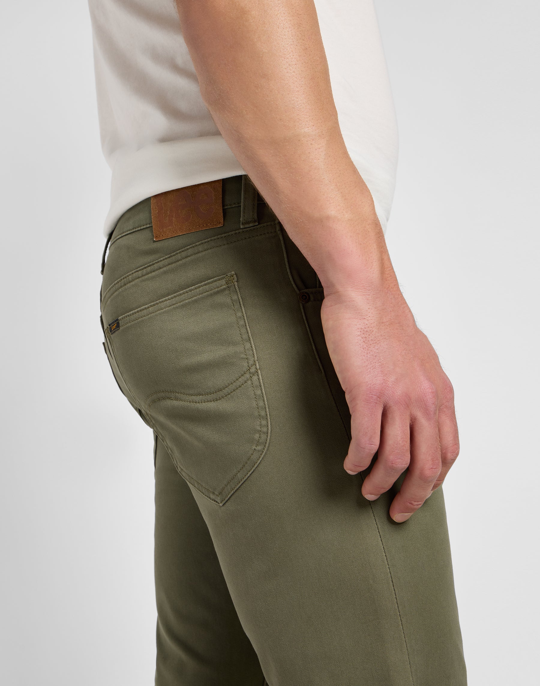 Pantaloni Daren Zip Fly in verde Mercantile Lee