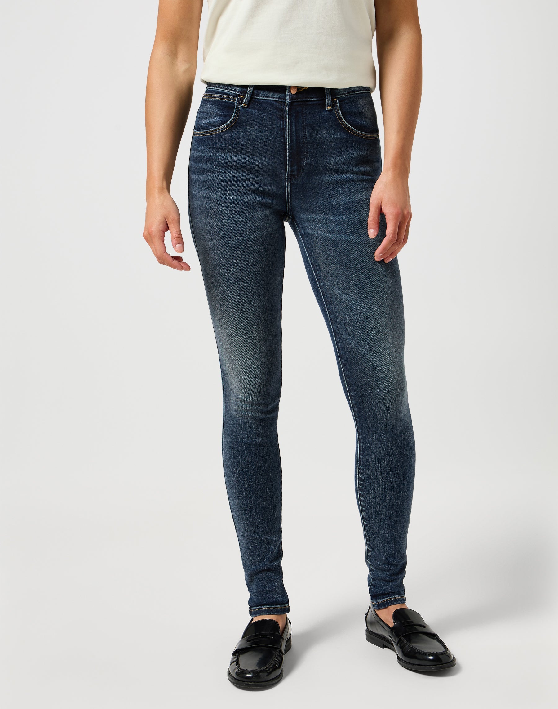 Jeans Wrangler High Skinny in Harmony Blues