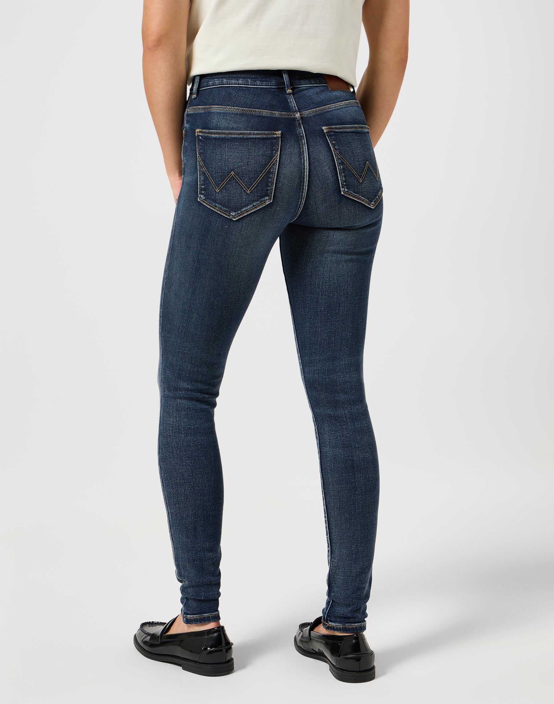 Jeans Wrangler High Skinny in Harmony Blues