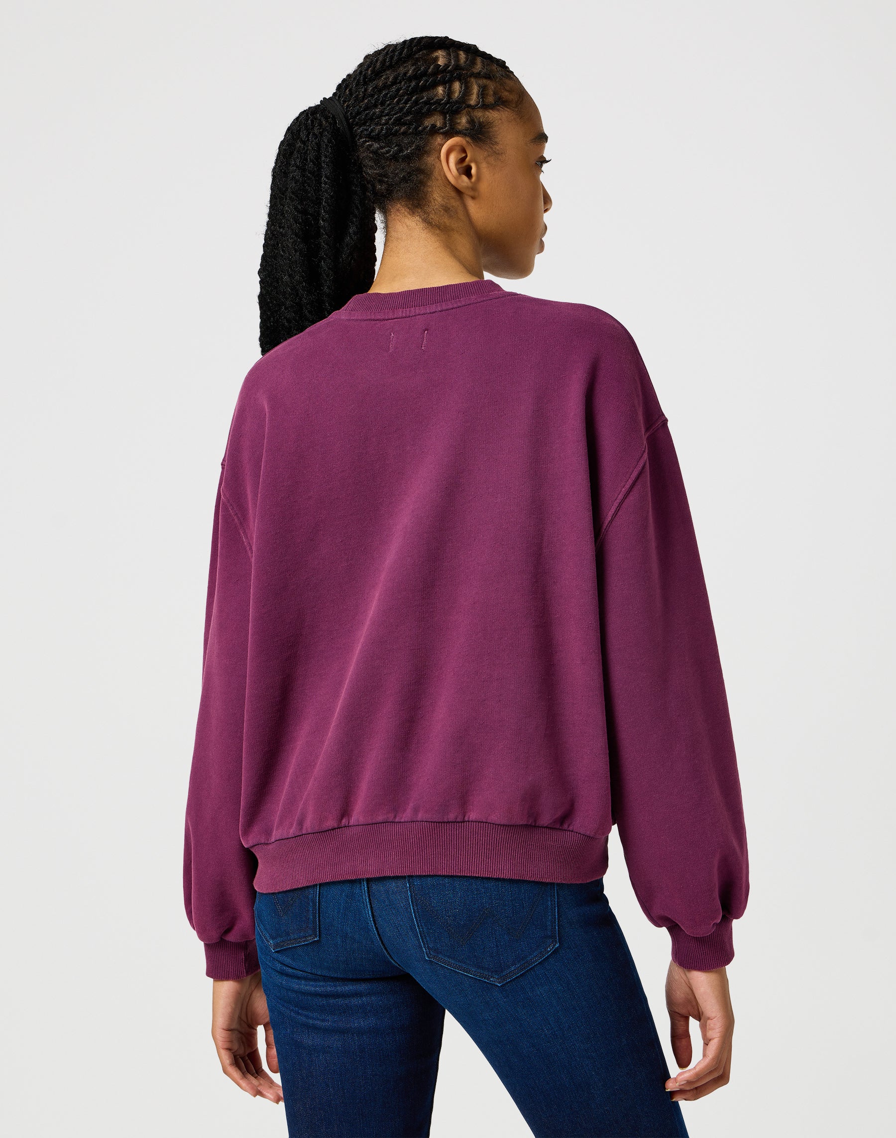 Felpa oversize in prugna italiana Felpe Wrangler