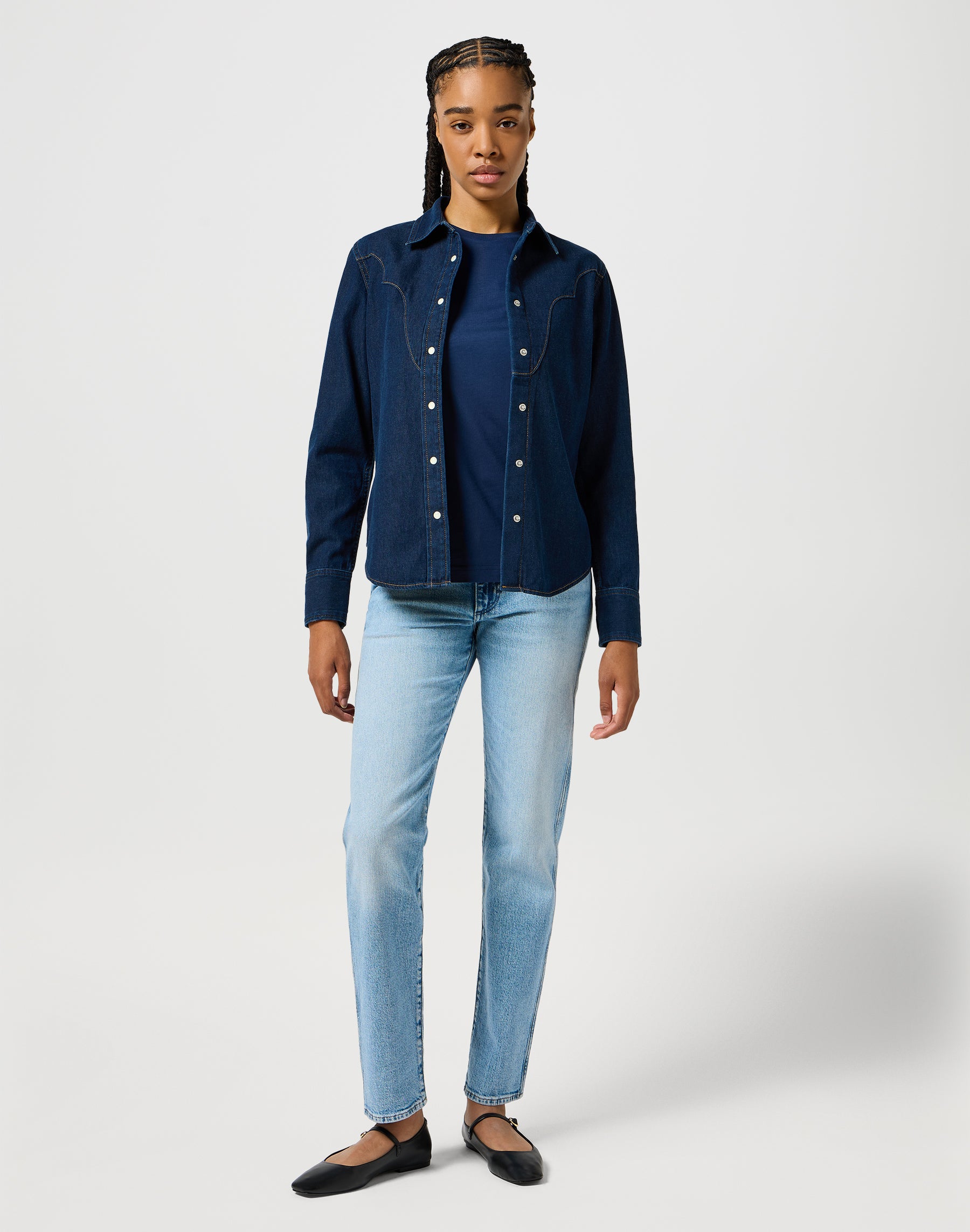 Maglietta regular in blu scuro T-shirt Wrangler