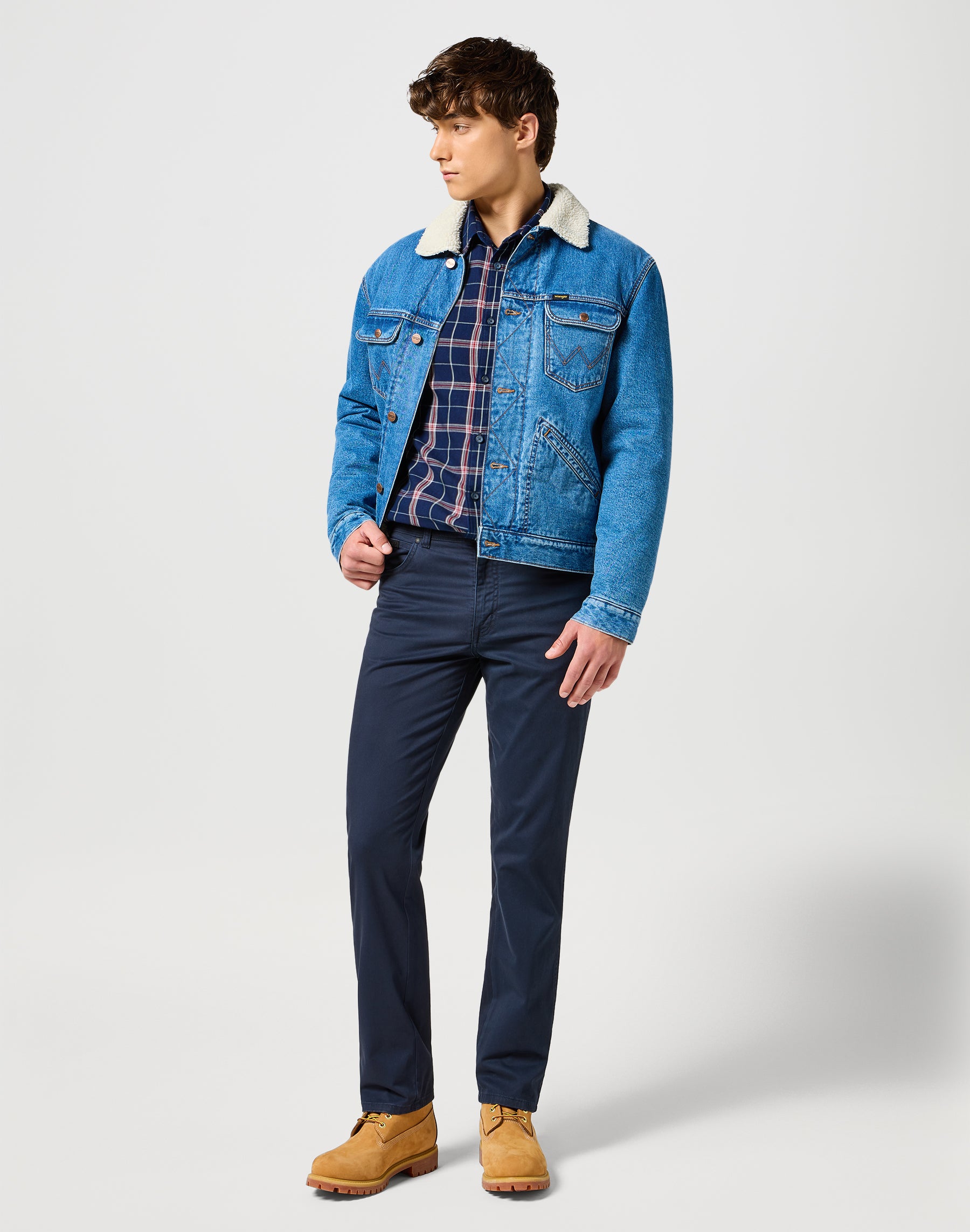 Pantaloni Texas in Dark Navy Wrangler
