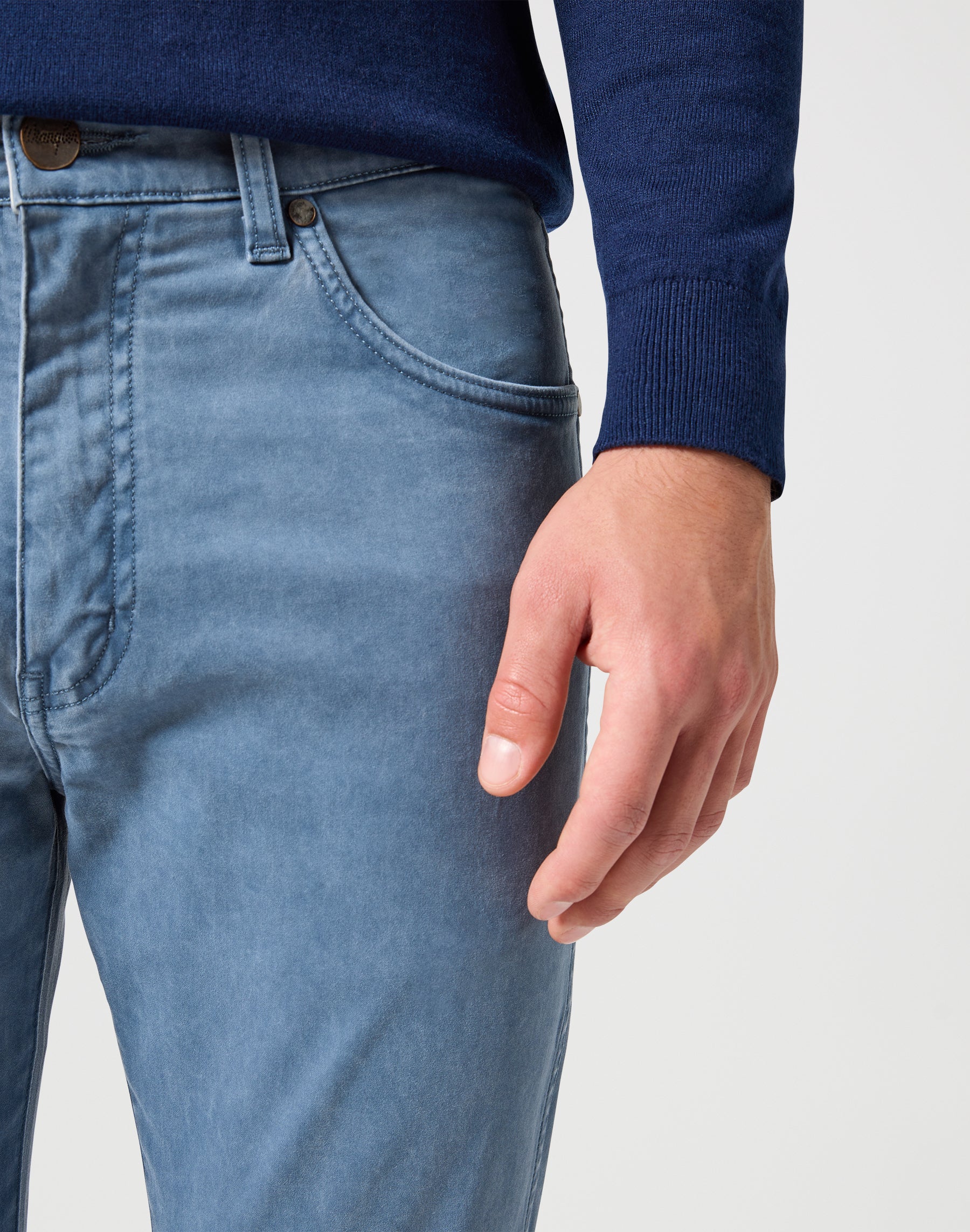 Larston in pantaloni grisaglia Wrangler