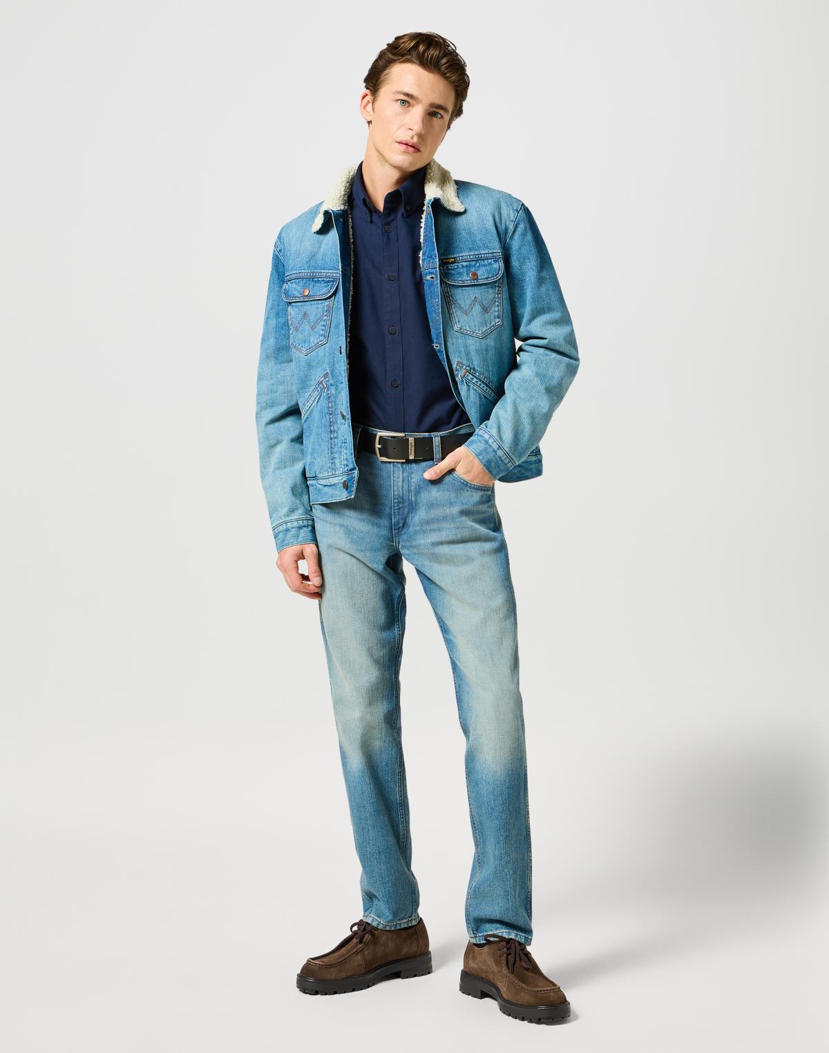 Camicia Oxford in camicie Wrangler Navy scuro