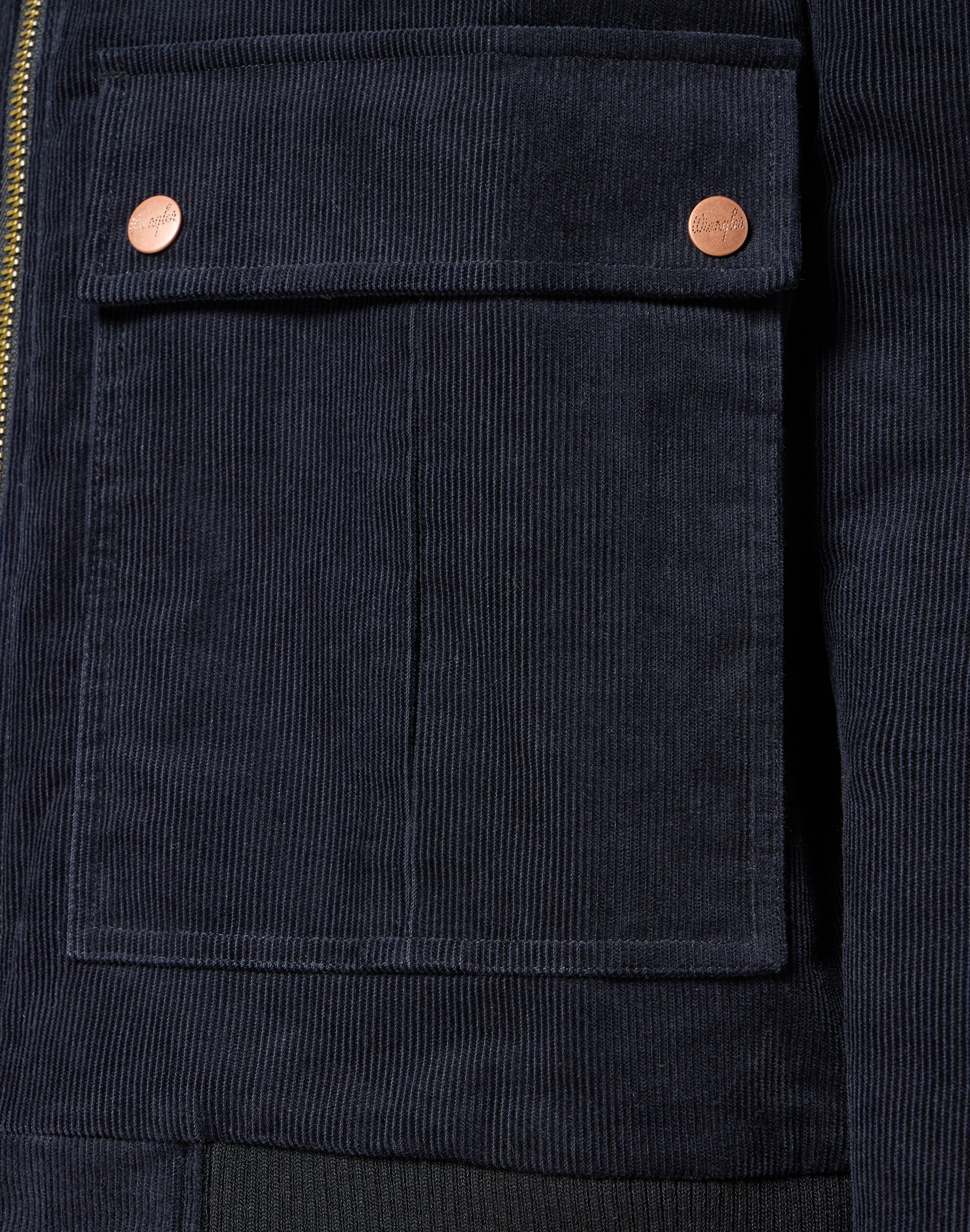 Aviatore in velluto a coste con giacca nera Wrangler