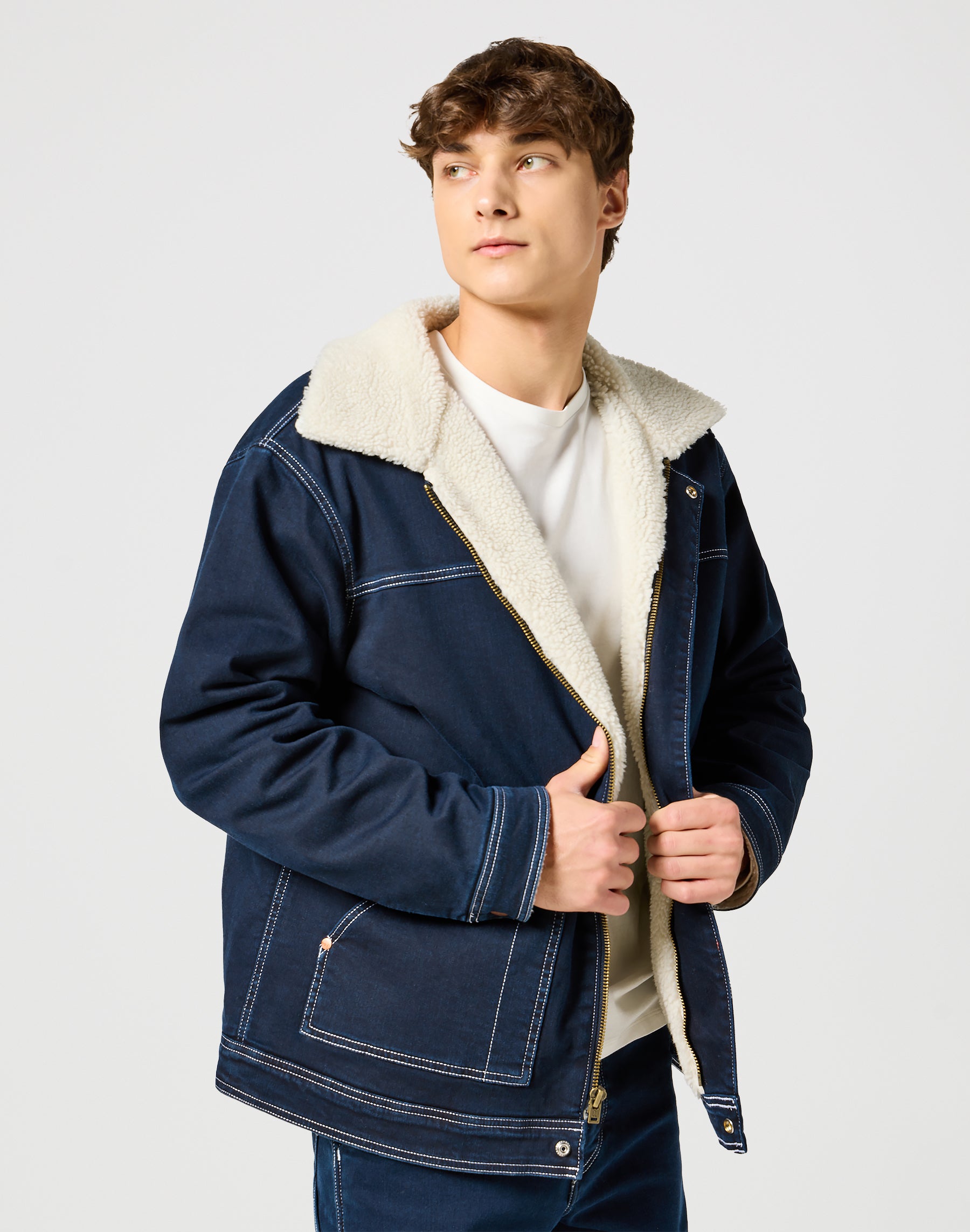 Giacca Casey Sherpa in Midnight Giacche Wrangler