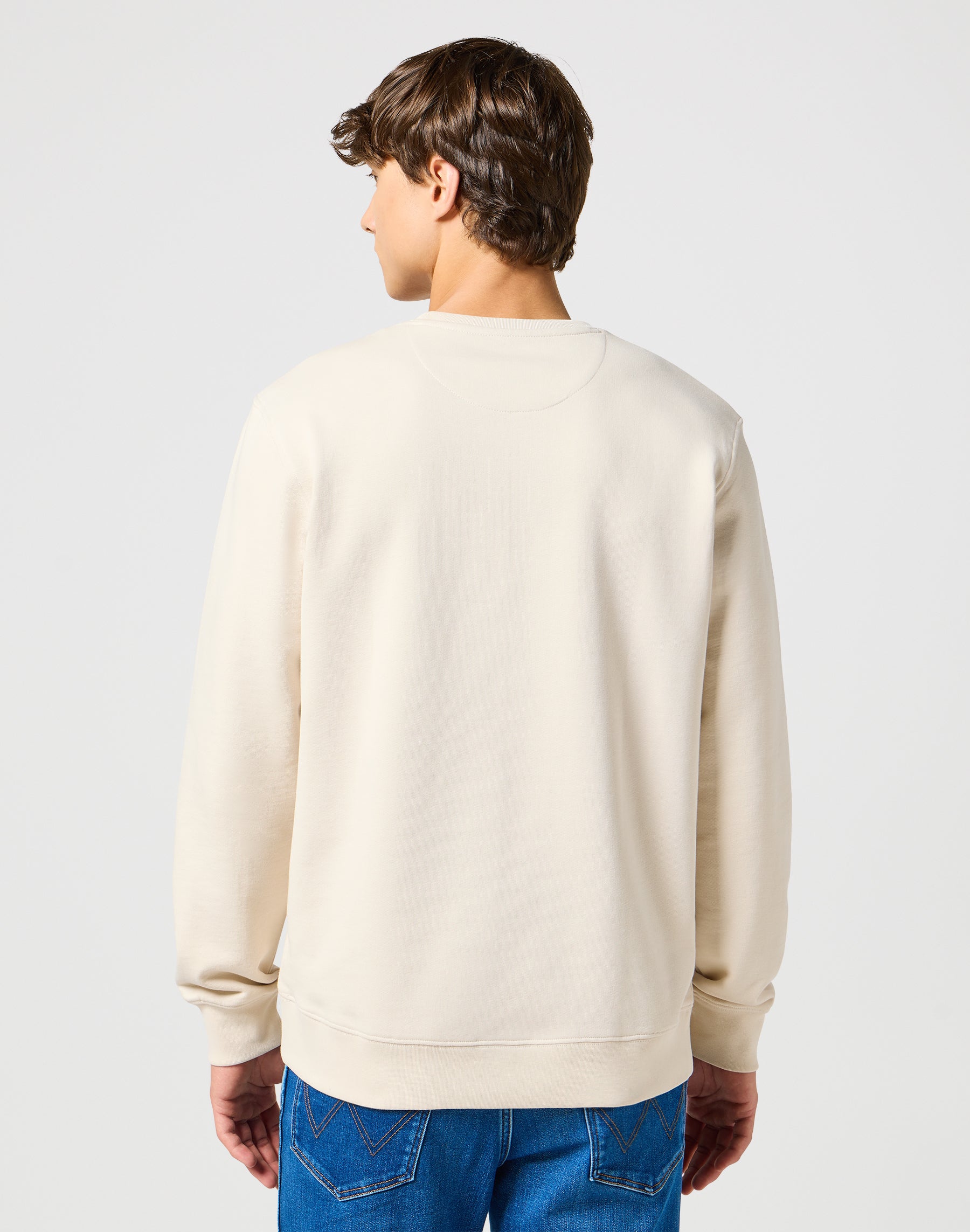 Felpa girocollo in bianco vintage Felpe Wrangler