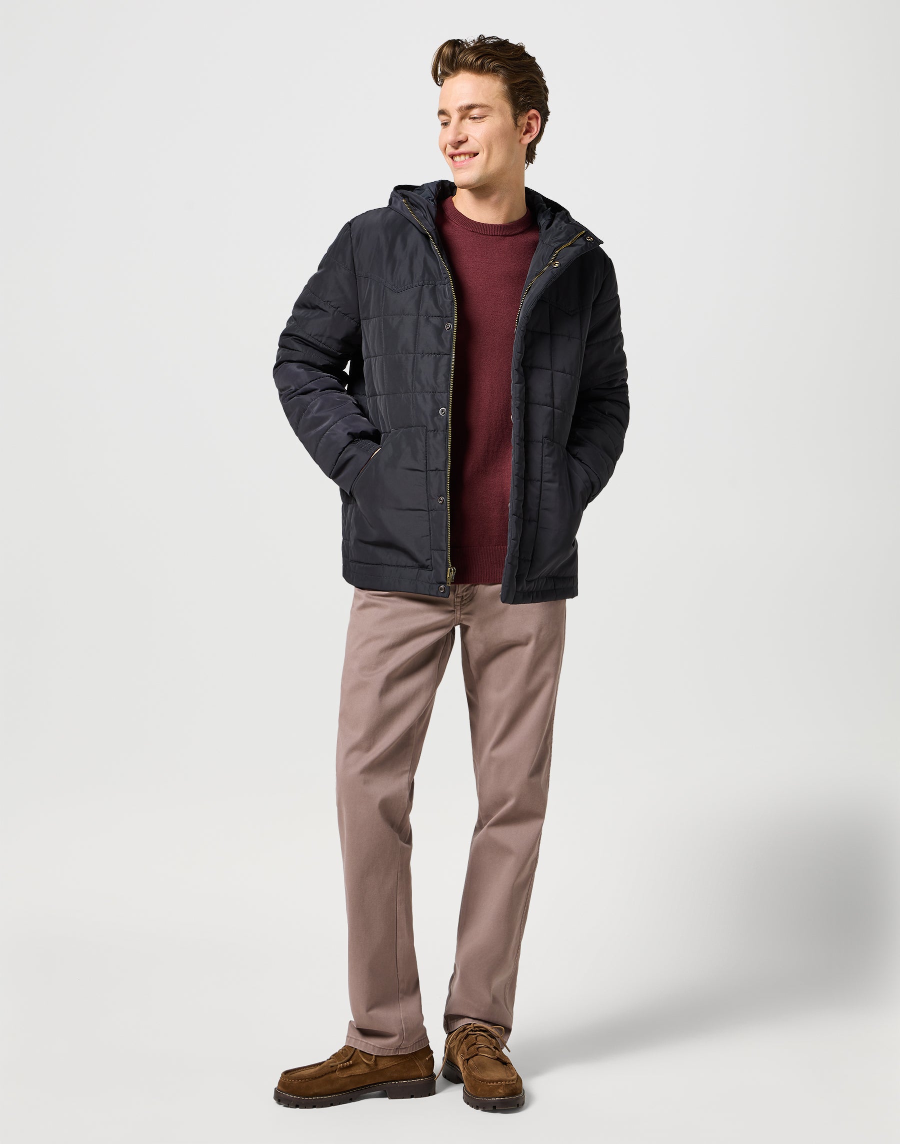 Puffer di transizione in giacca nera Wrangler
