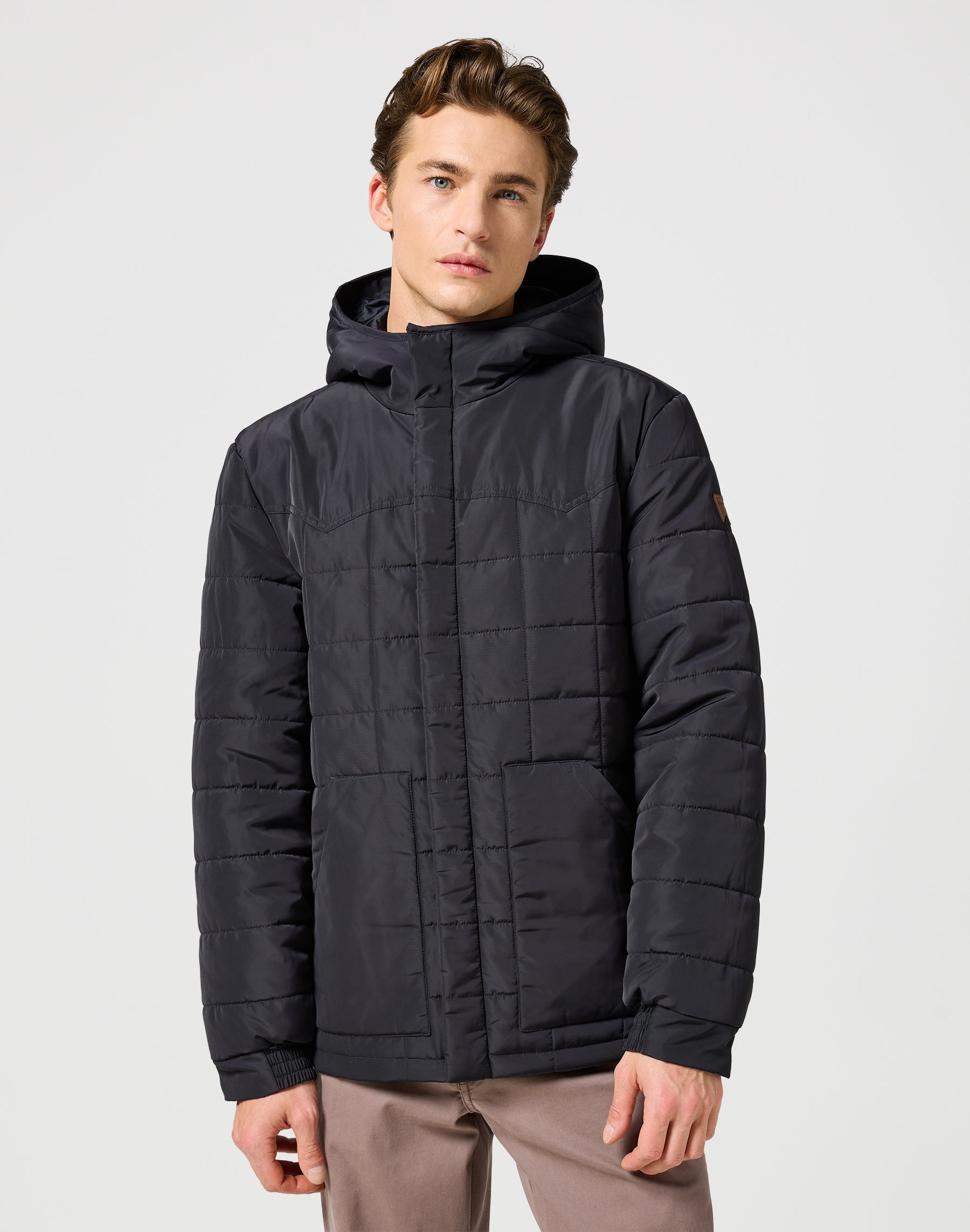 Puffer di transizione in giacca nera Wrangler