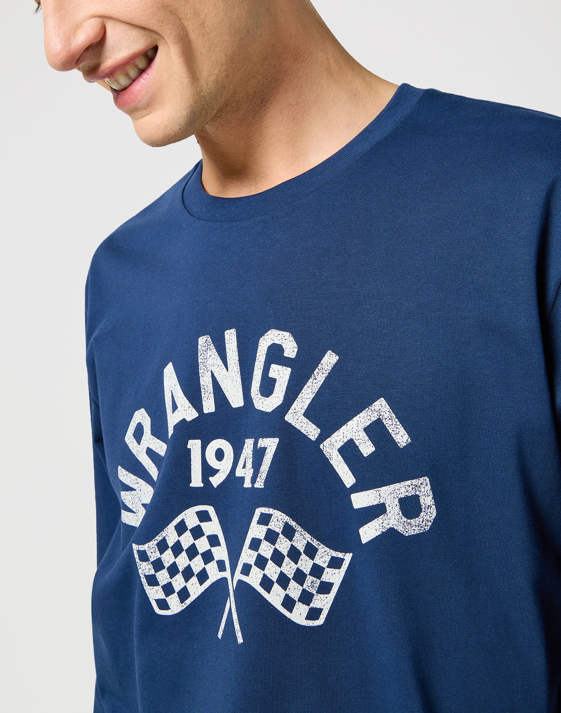 Maglietta grafica a maniche lunghe in Marina Magliette Wrangler