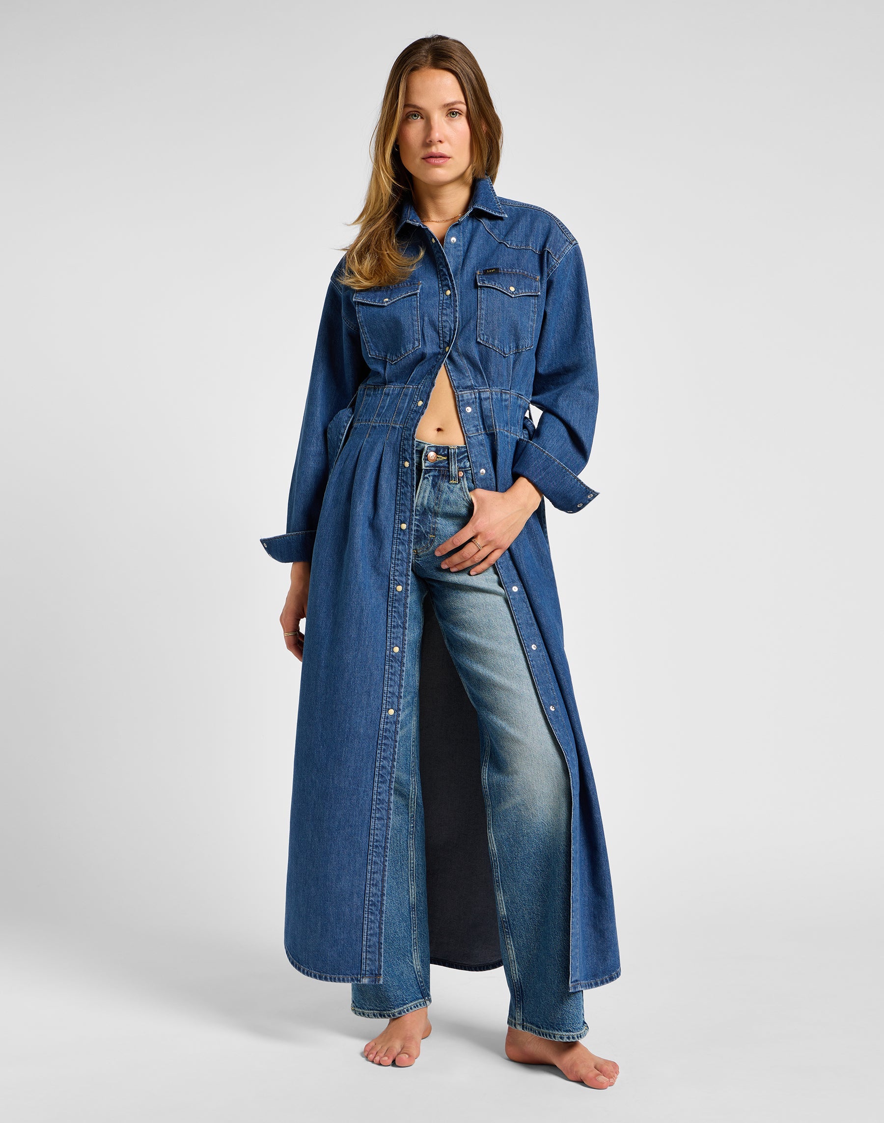 Western Abito con cintura in blu Fusion Dresses Lee