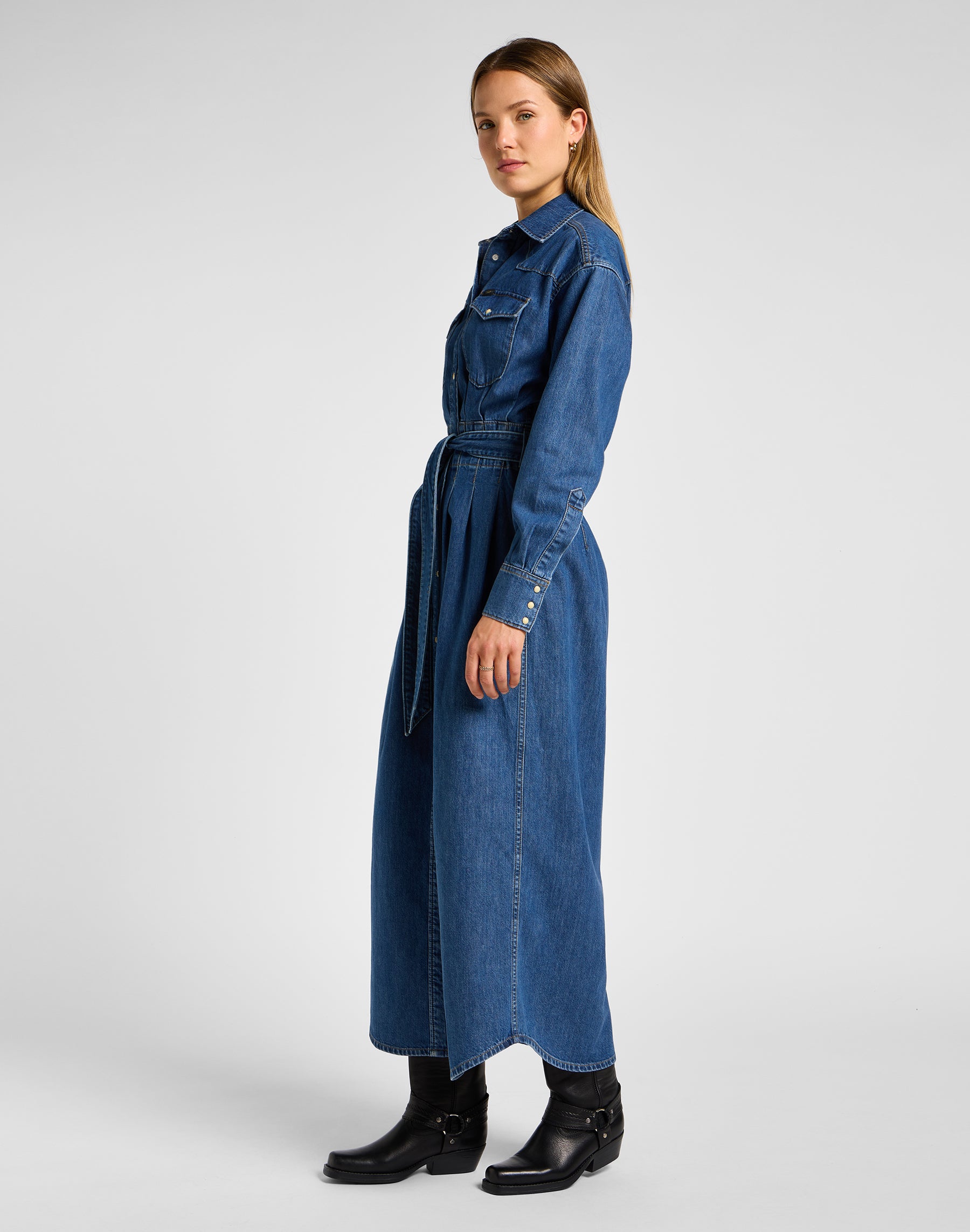 Western Abito con cintura in blu Fusion Dresses Lee