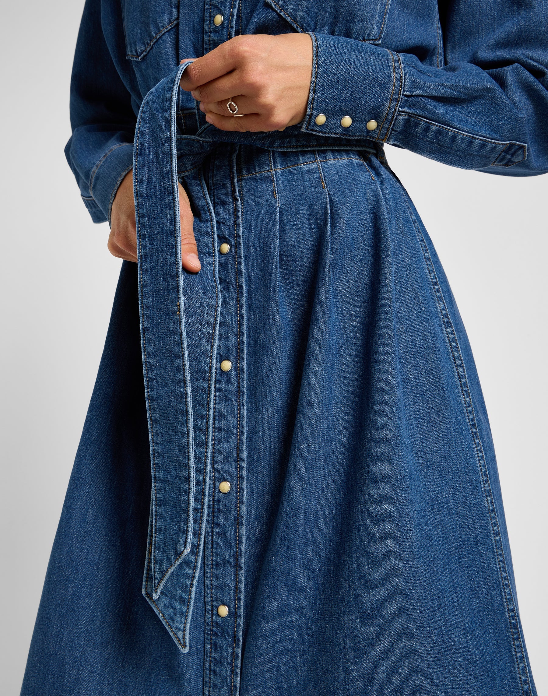 Western Abito con cintura in blu Fusion Dresses Lee