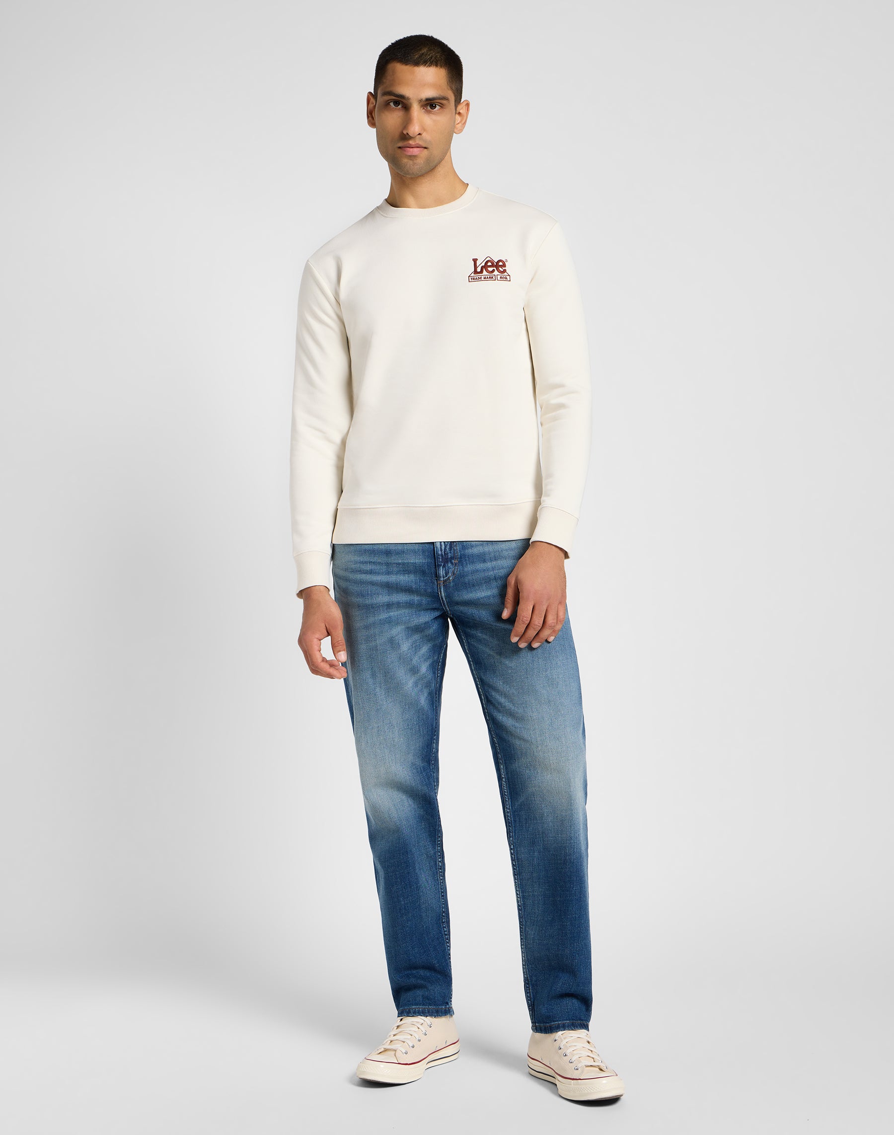 Maglione stagionale in felpa ecru Lee