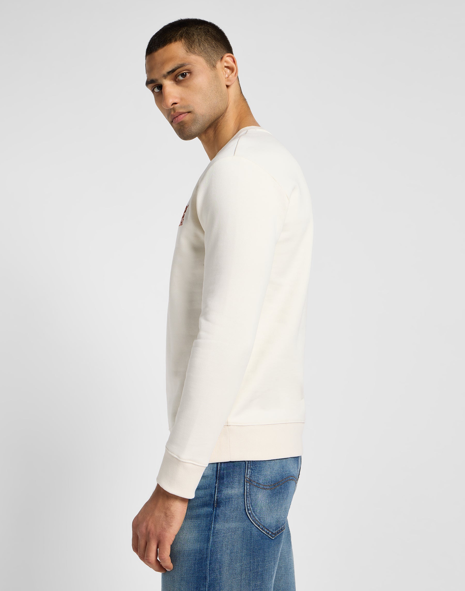 Maglione stagionale in felpa ecru Lee