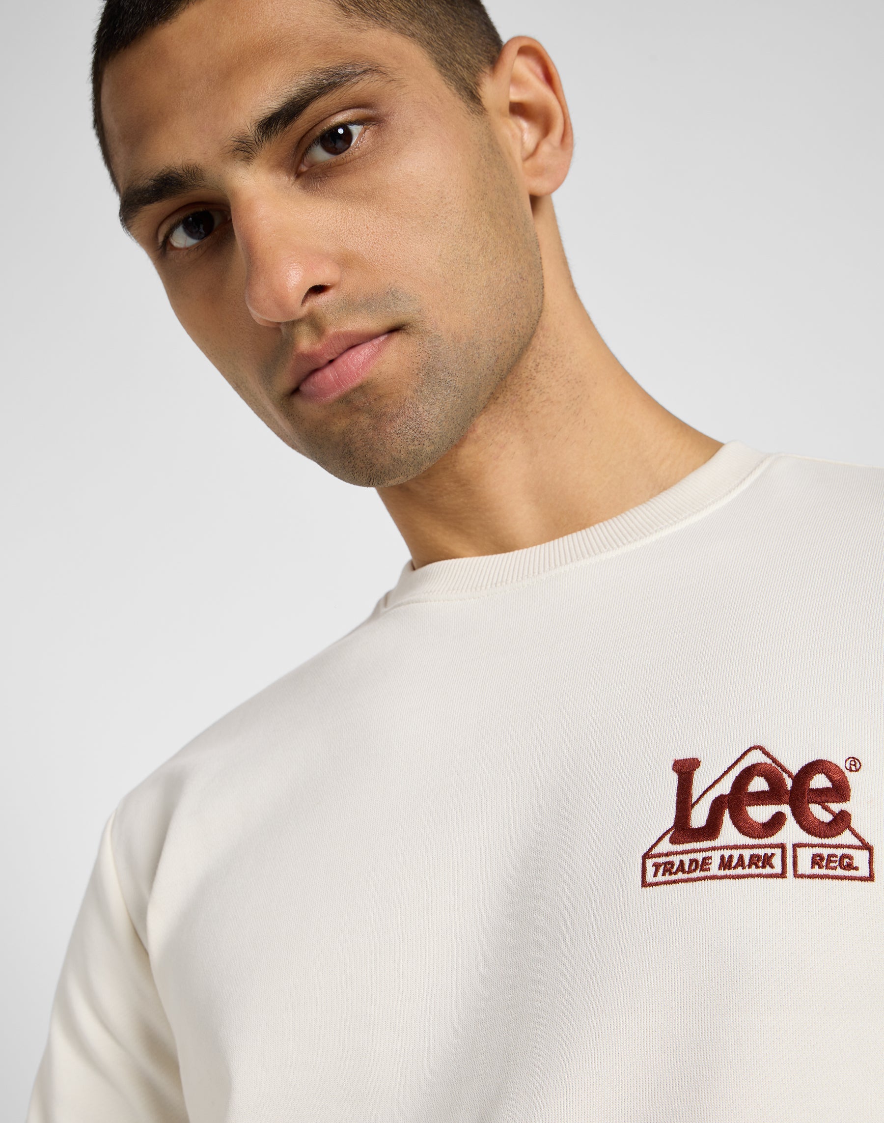 Maglione stagionale in felpa ecru Lee