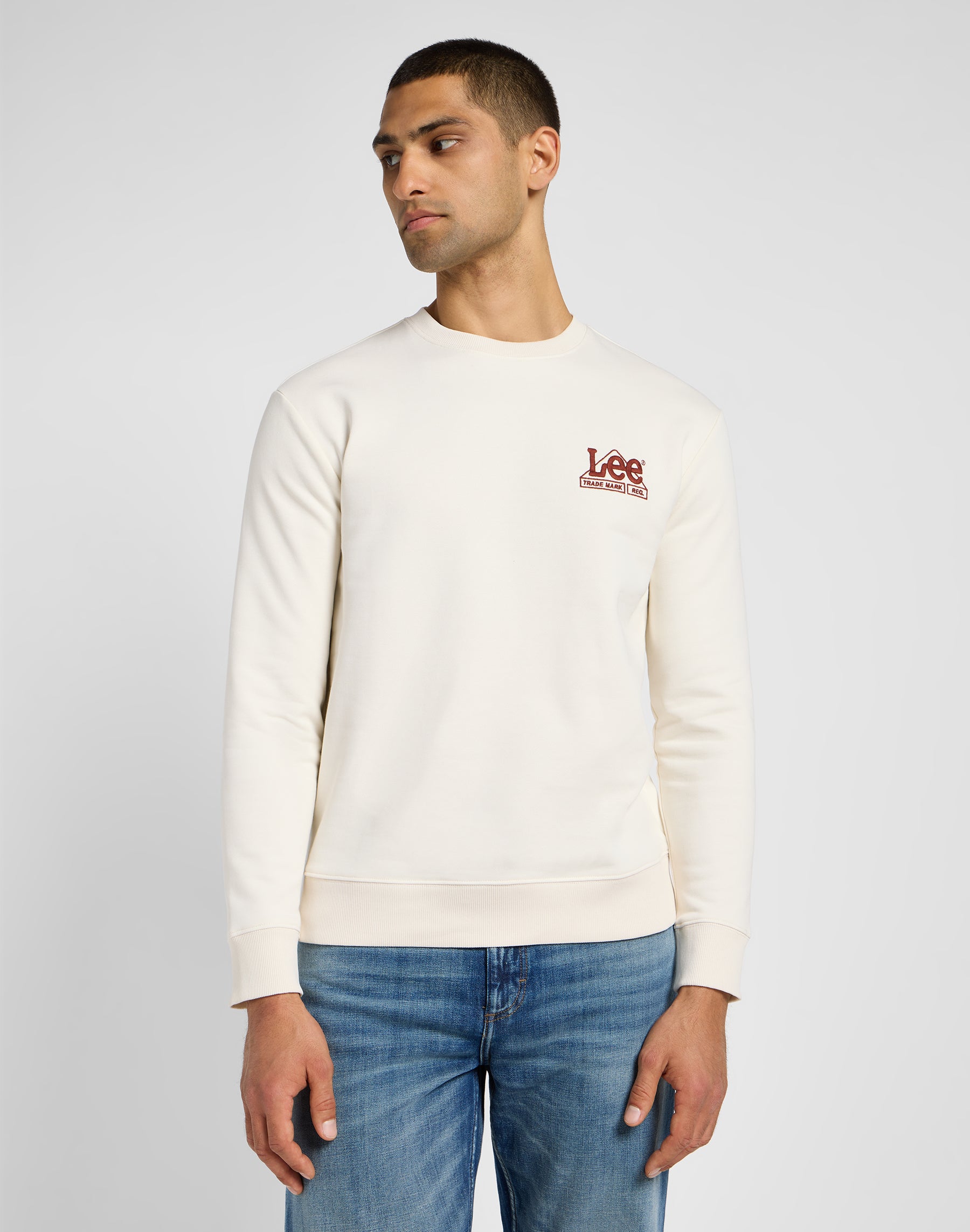 Maglione stagionale in felpa ecru Lee
