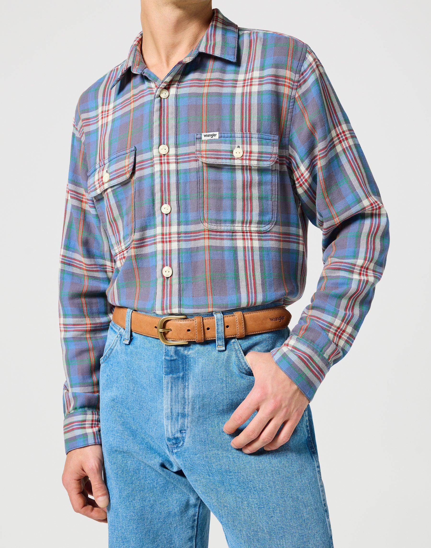 Cintura Bombato in Cognac scuro Cintura Wrangler