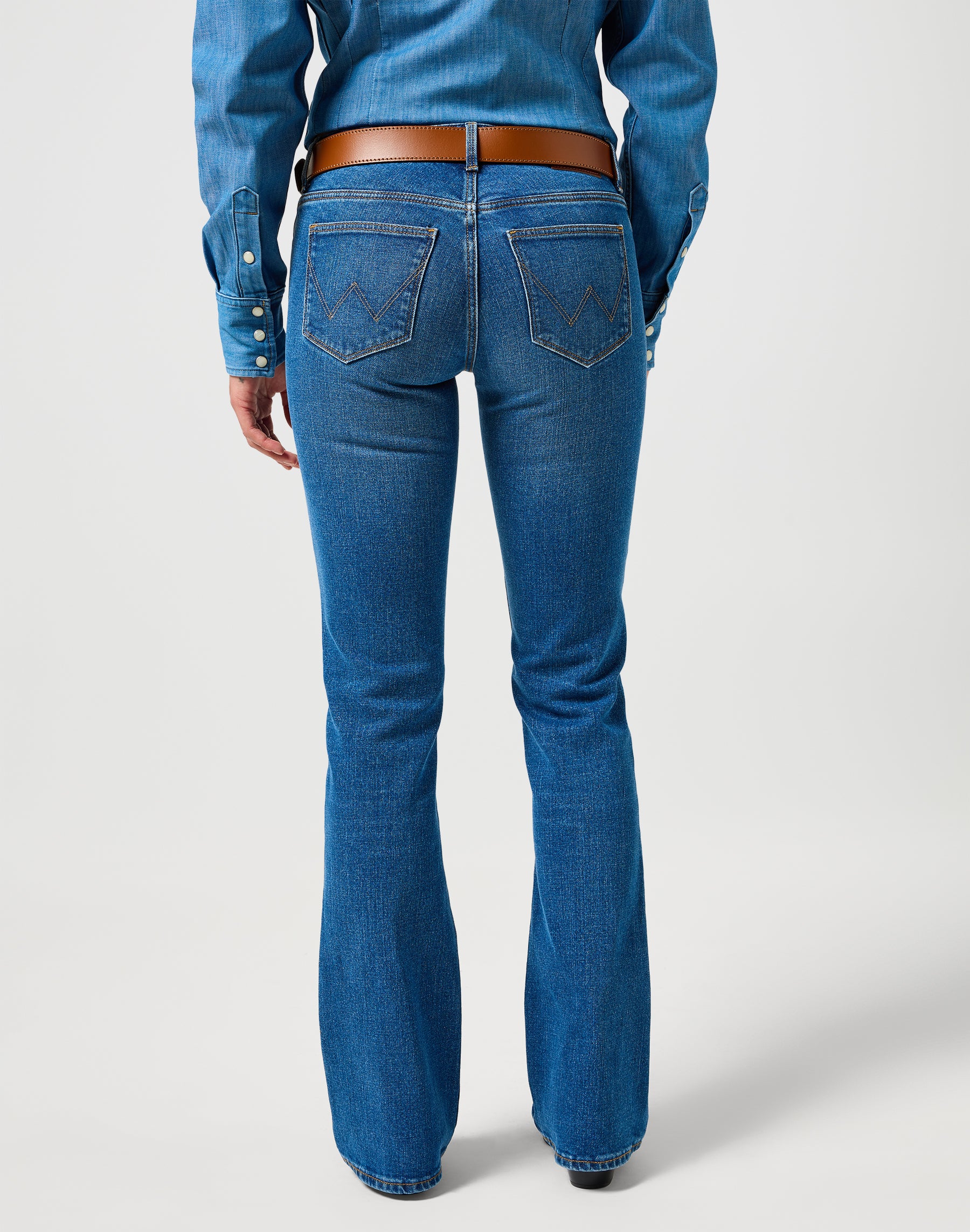 Cintura con fibbia grande in Cognac Cintura Wrangler