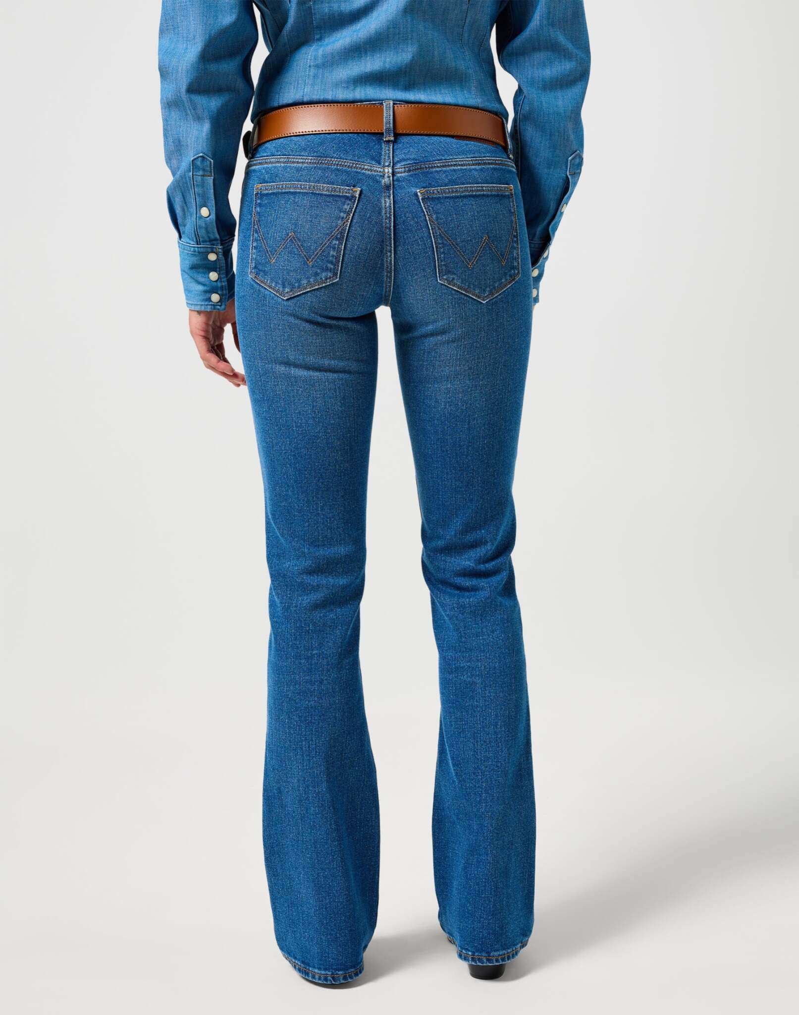 Cintura con fibbia grande in Cognac Cintura Wrangler