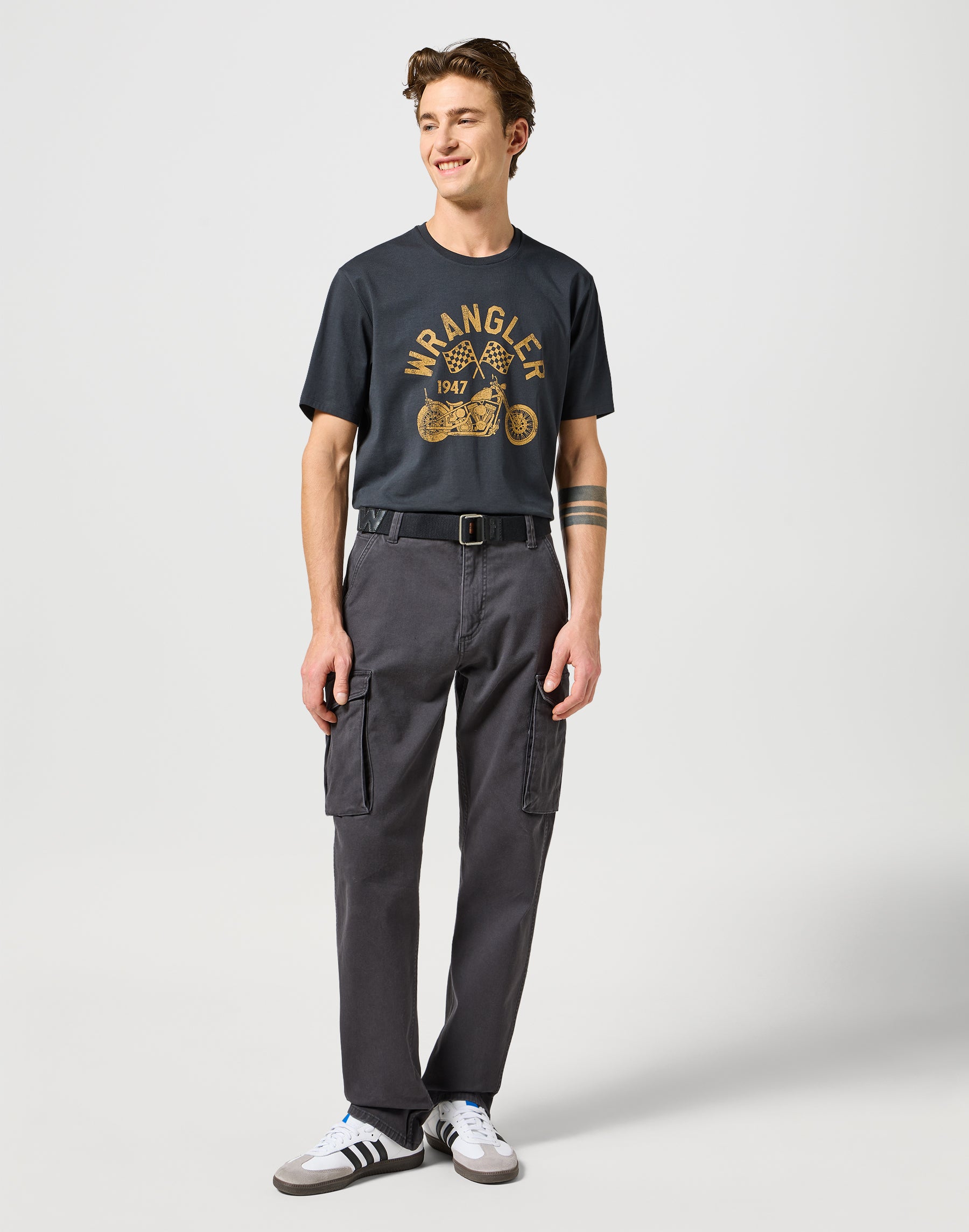 Cintura in fettuccia nera Wrangler