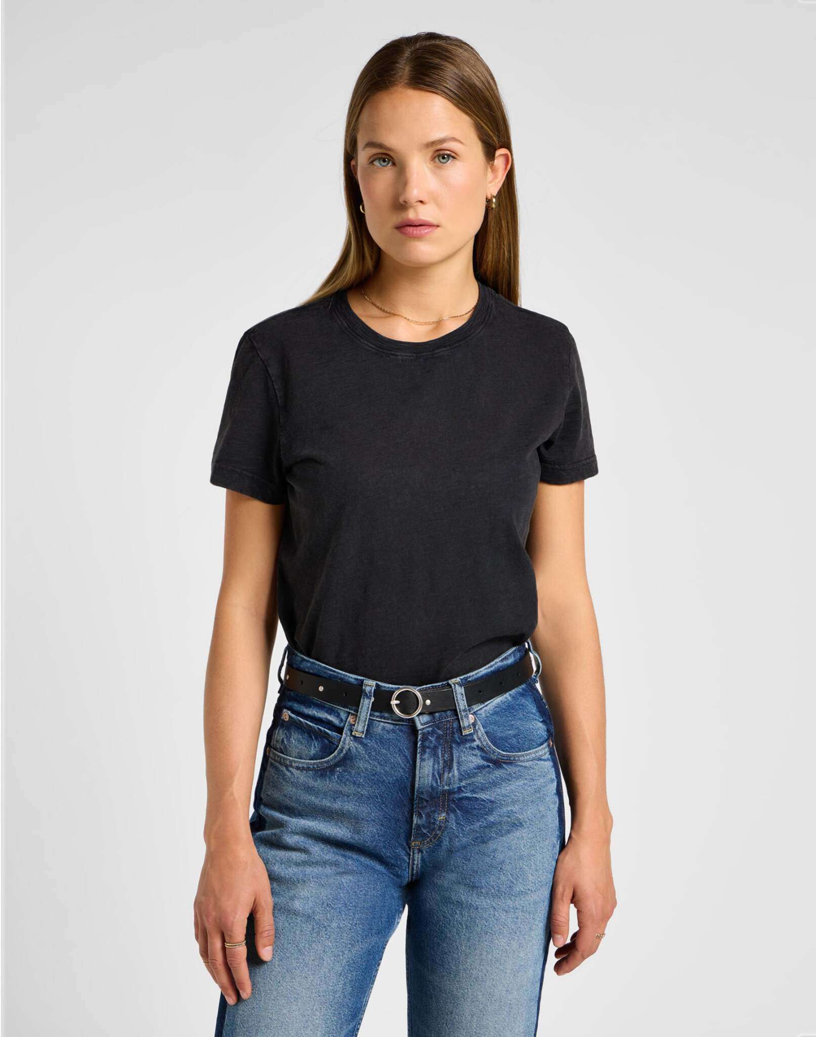 Cintura borchiata in cintura nera Lee