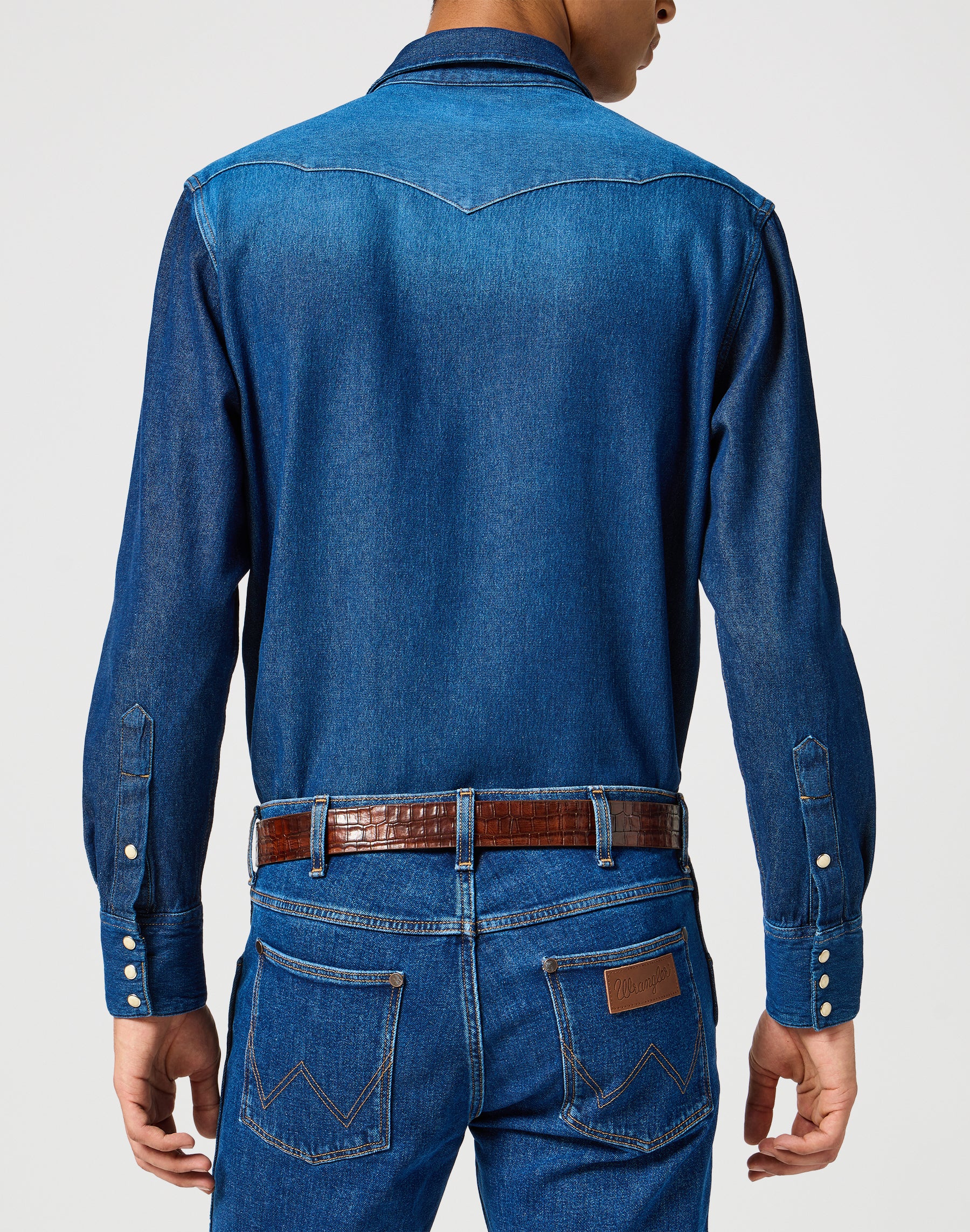 Cintura Easy in alligatore goffrato Cintura Wrangler