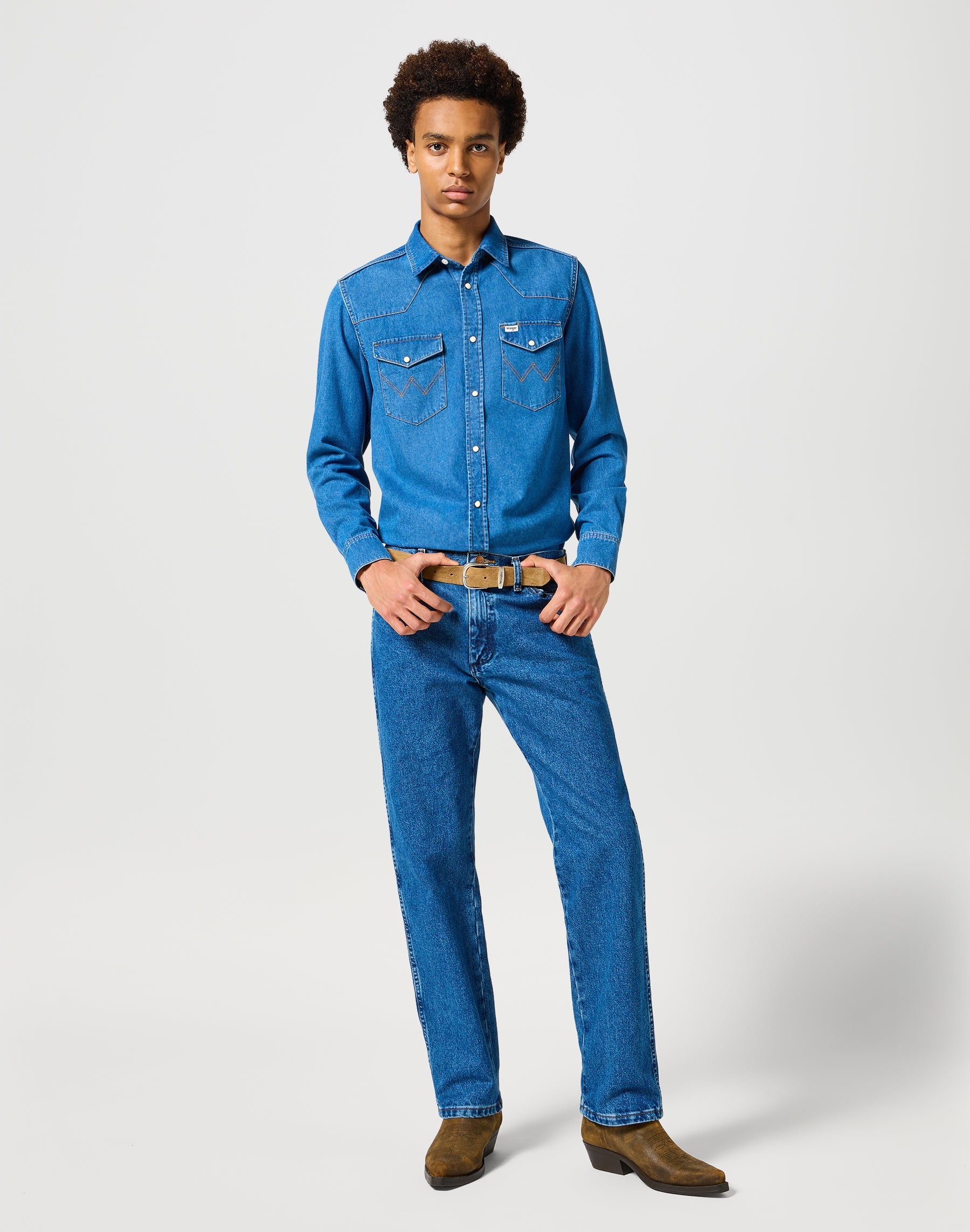 13MWZ in jeans lavati a pietra Wrangler