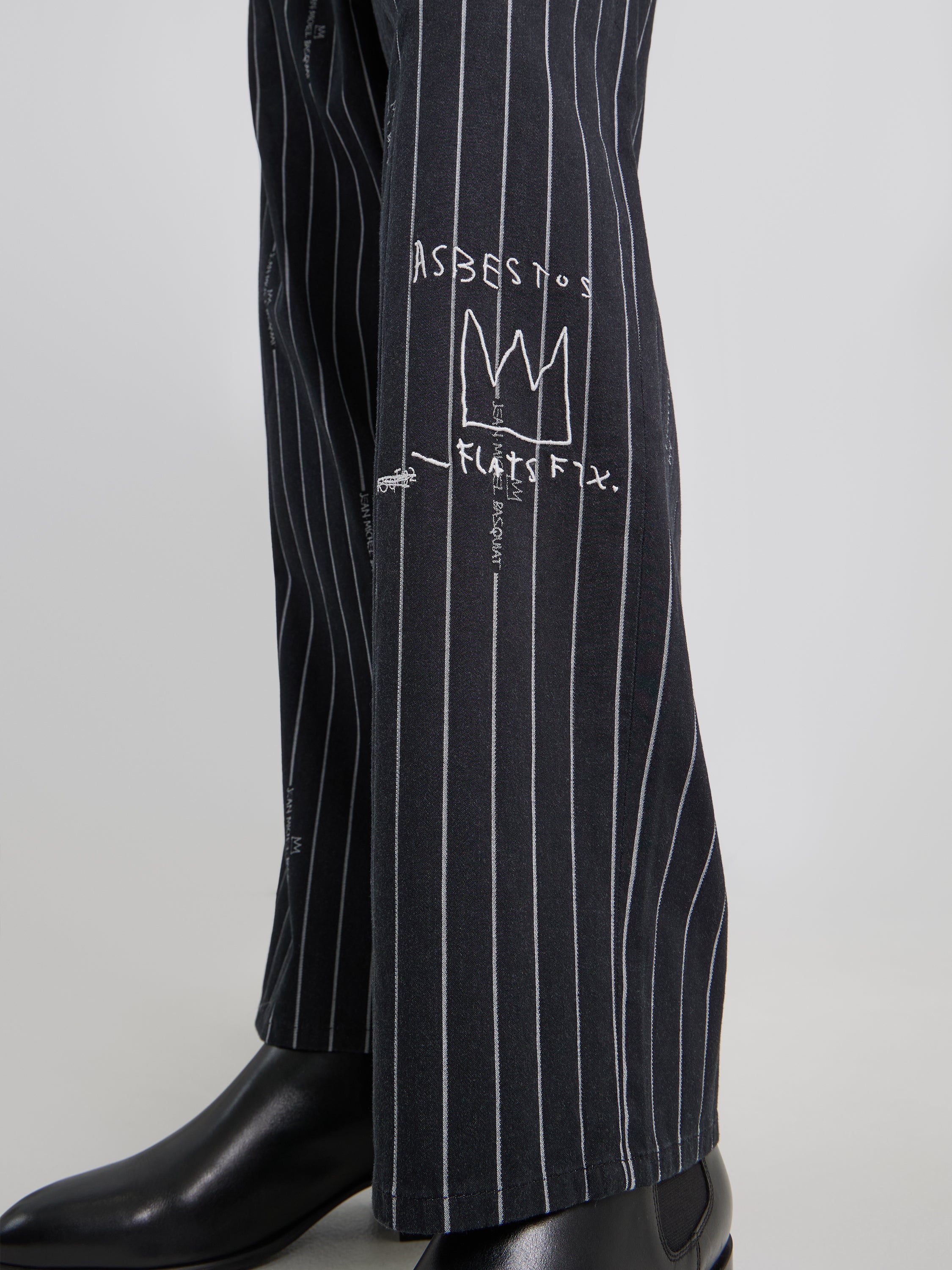 JMB Pantalone a righe in nero Lee