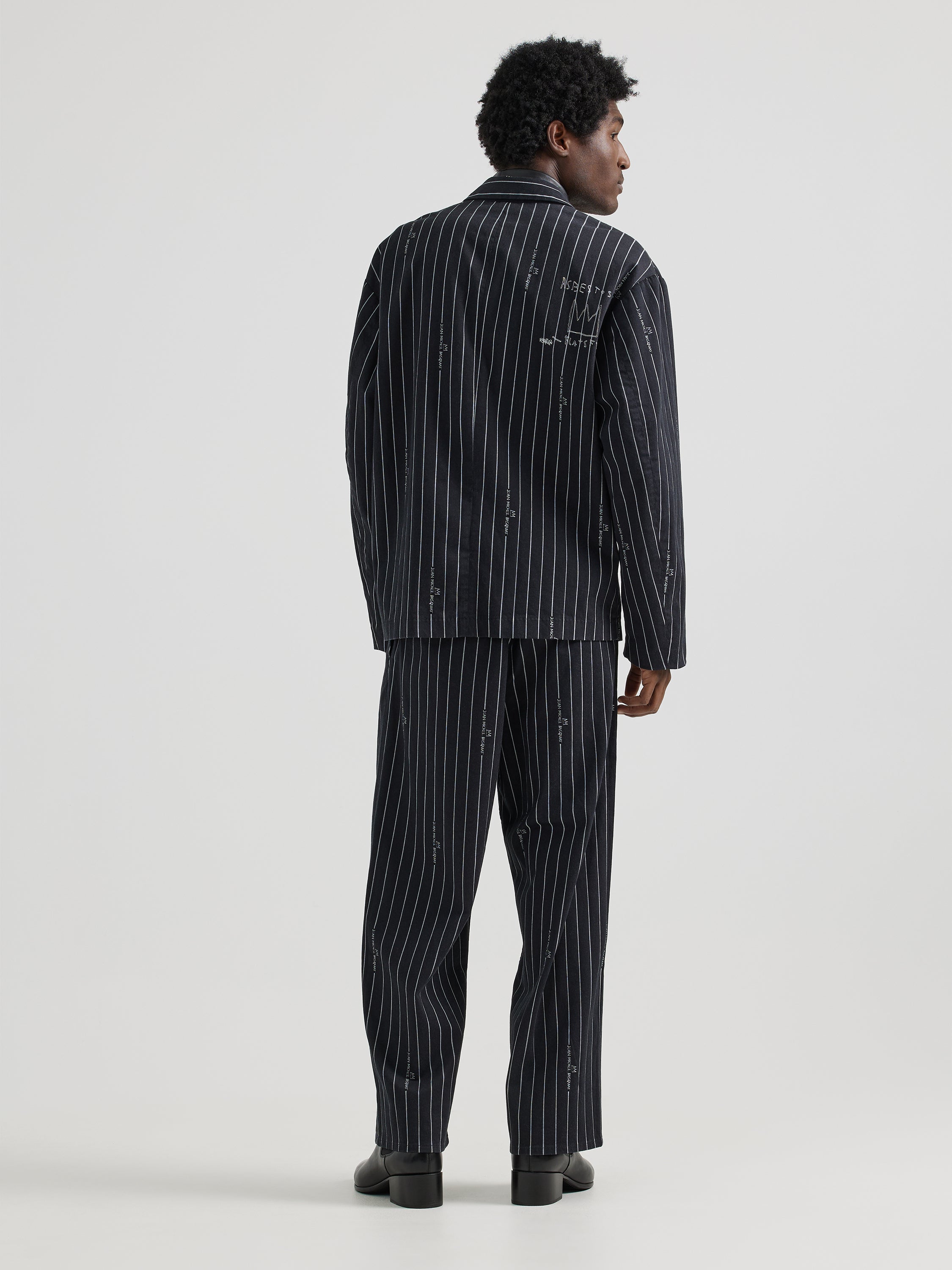 JMB Pantalone a righe in nero Lee