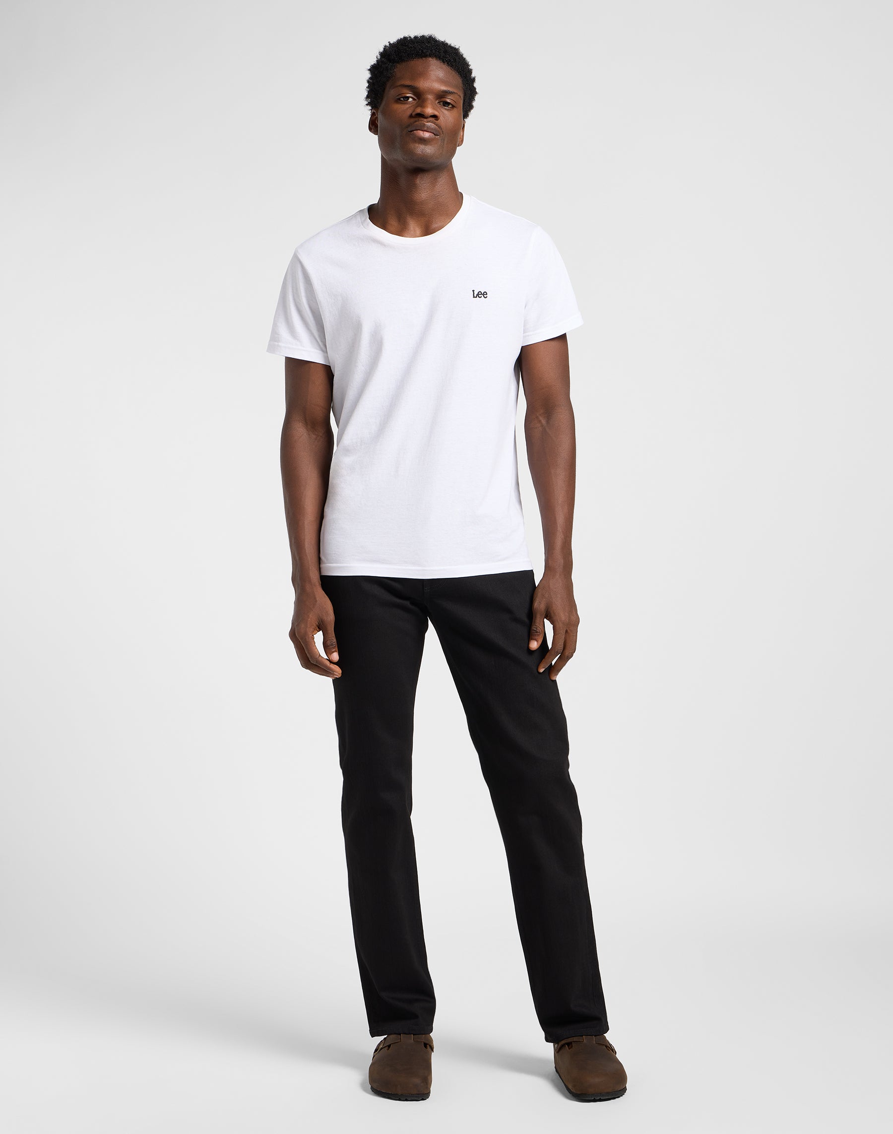 Ovest in jeans neri puliti Lee