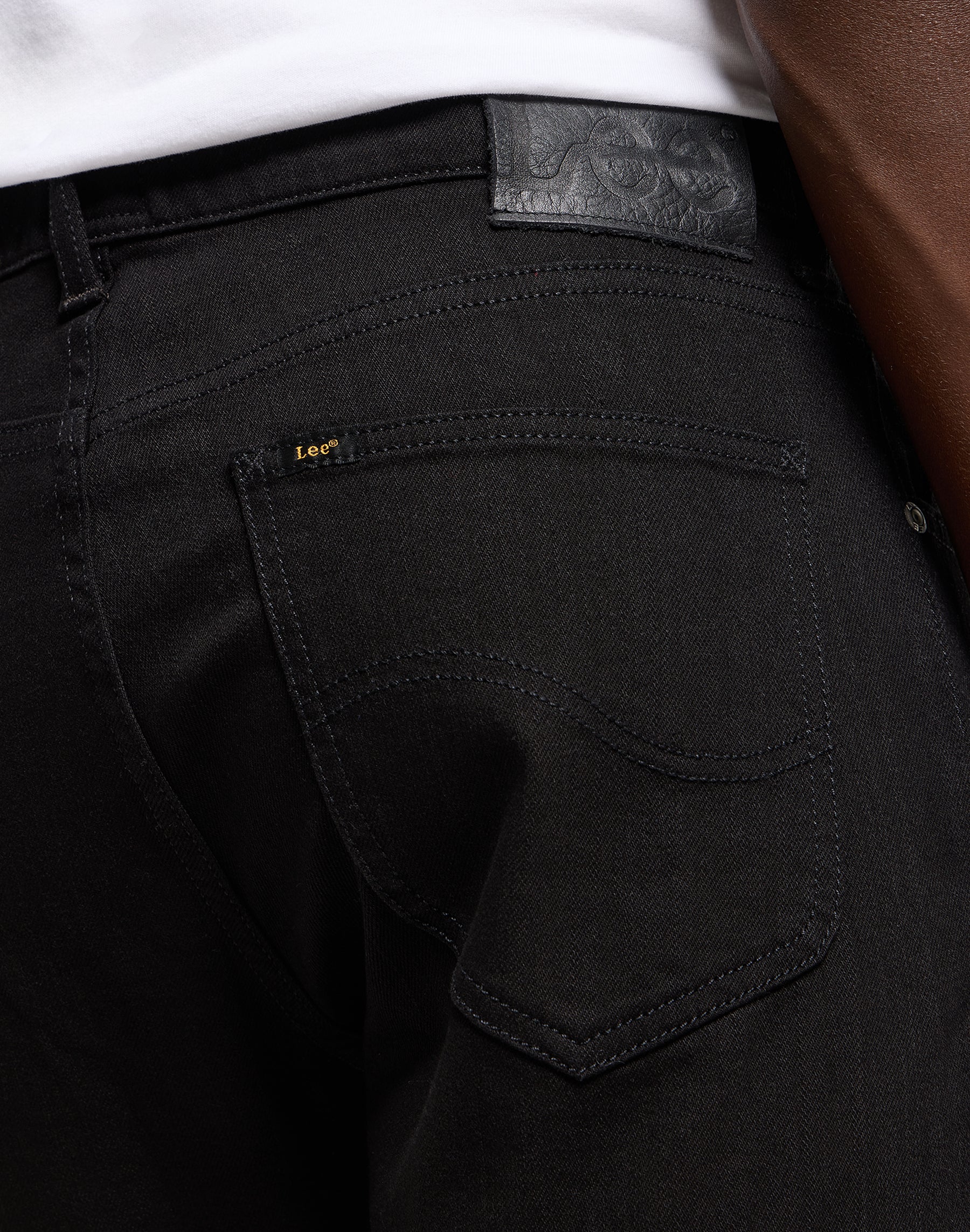 Ovest in jeans neri puliti Lee