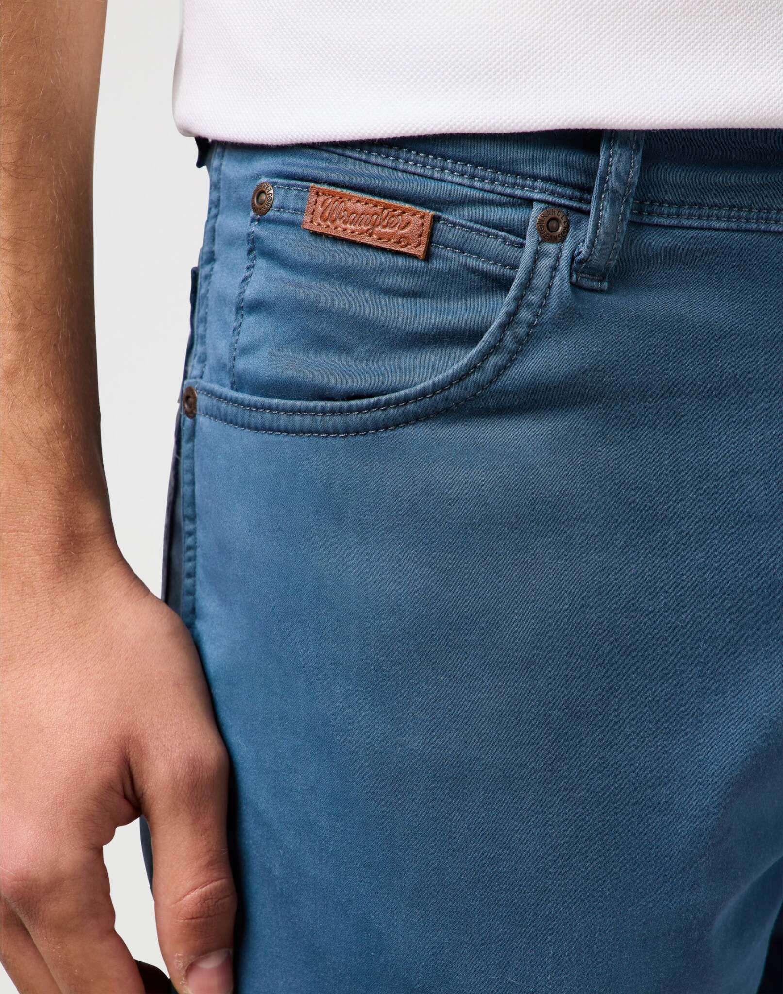 Texas Slim in Cina Pantaloni blu Wrangler