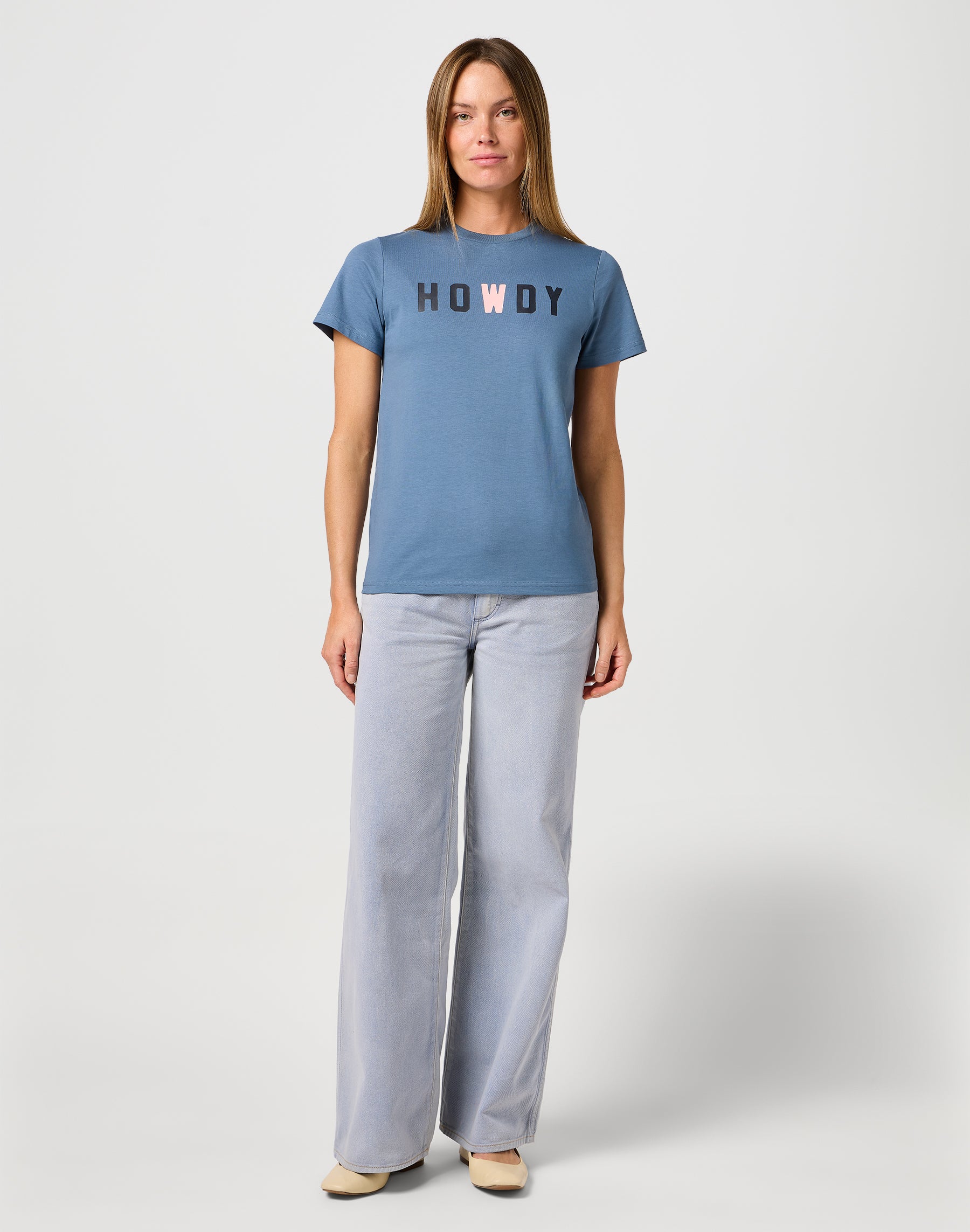 Maglietta grafica in blu polvere Magliette Wrangler