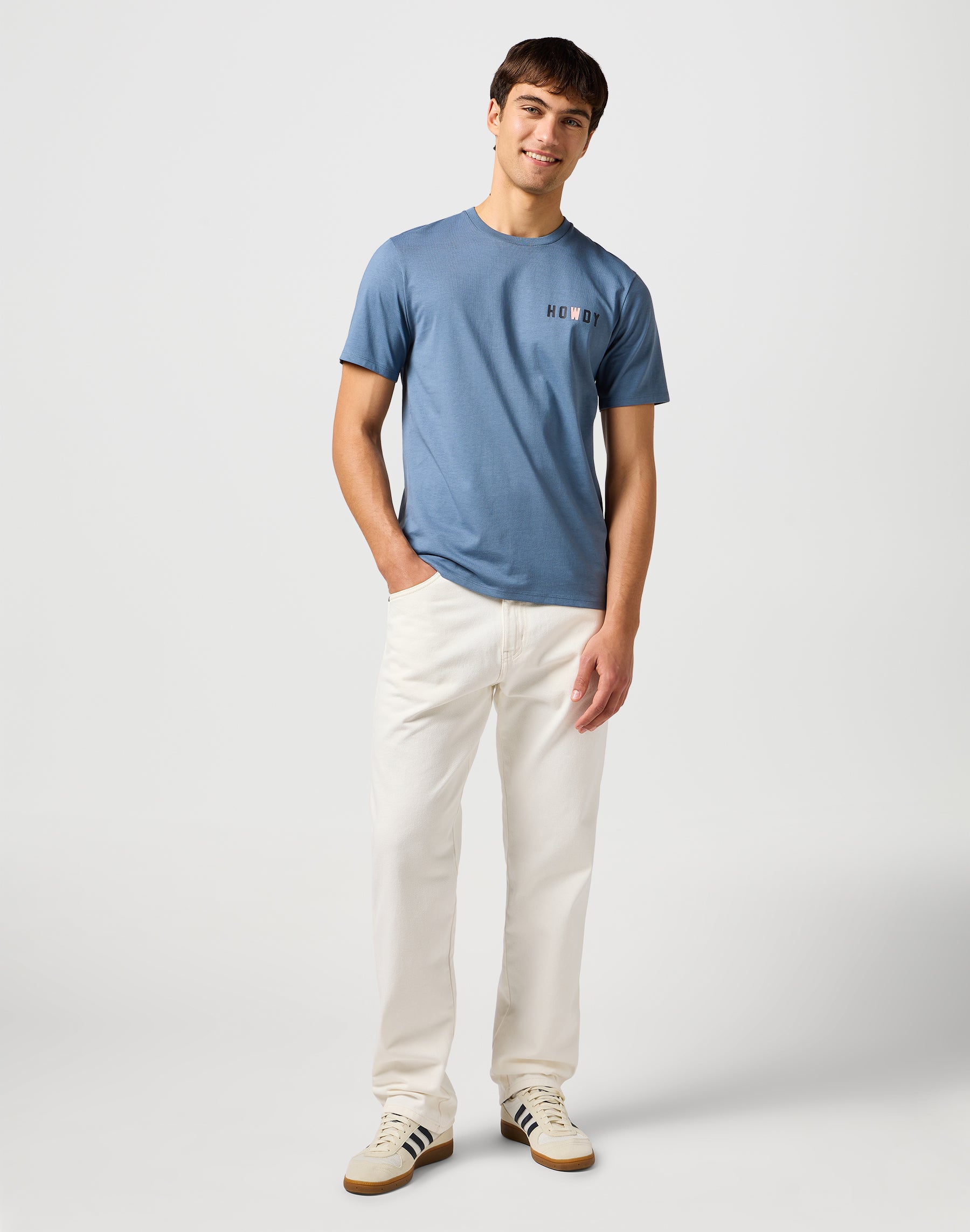 Maglietta grafica piccola in blu polvere Magliette Wrangler