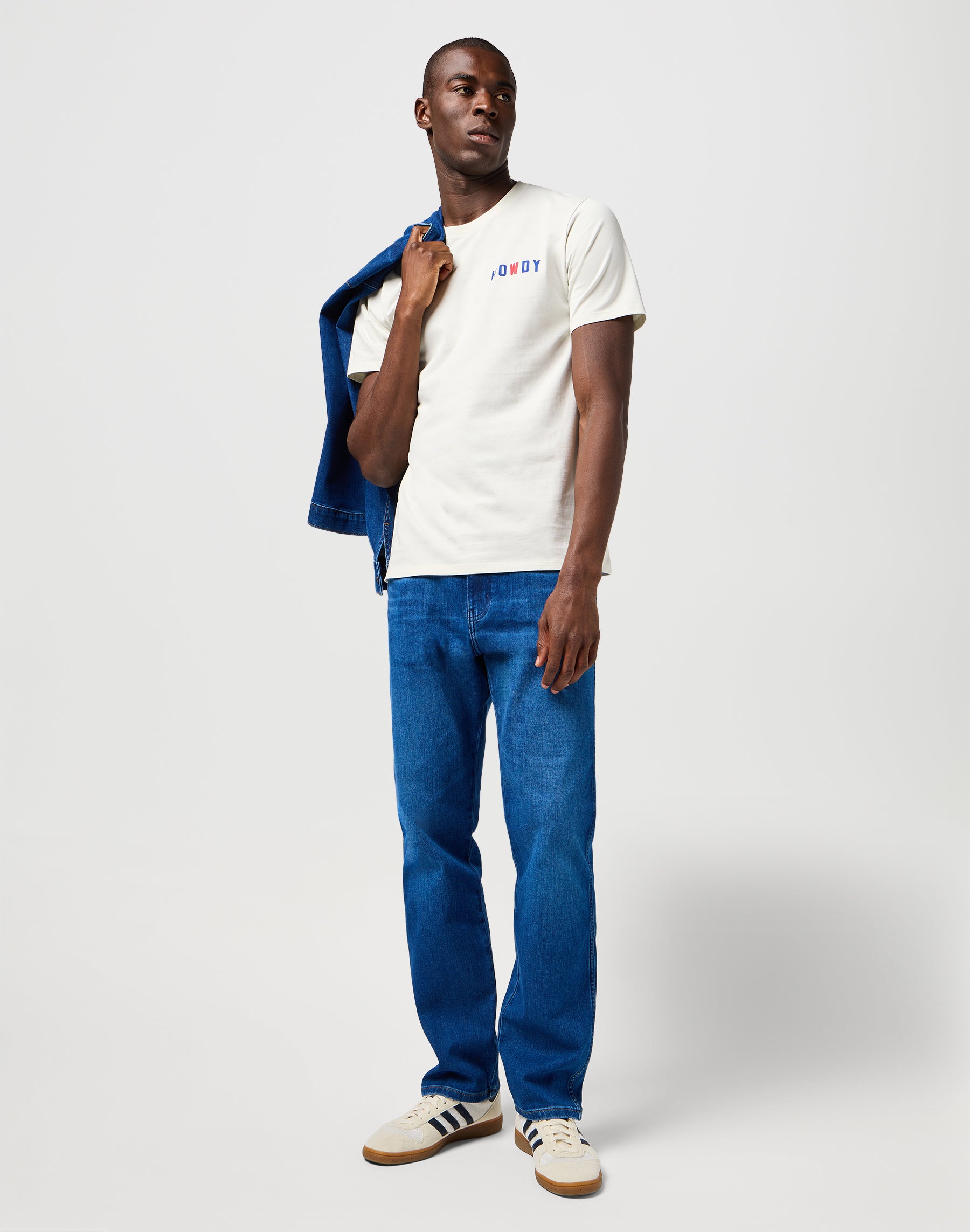 Maglietta grafica piccola in bianco vintage Magliette Wrangler