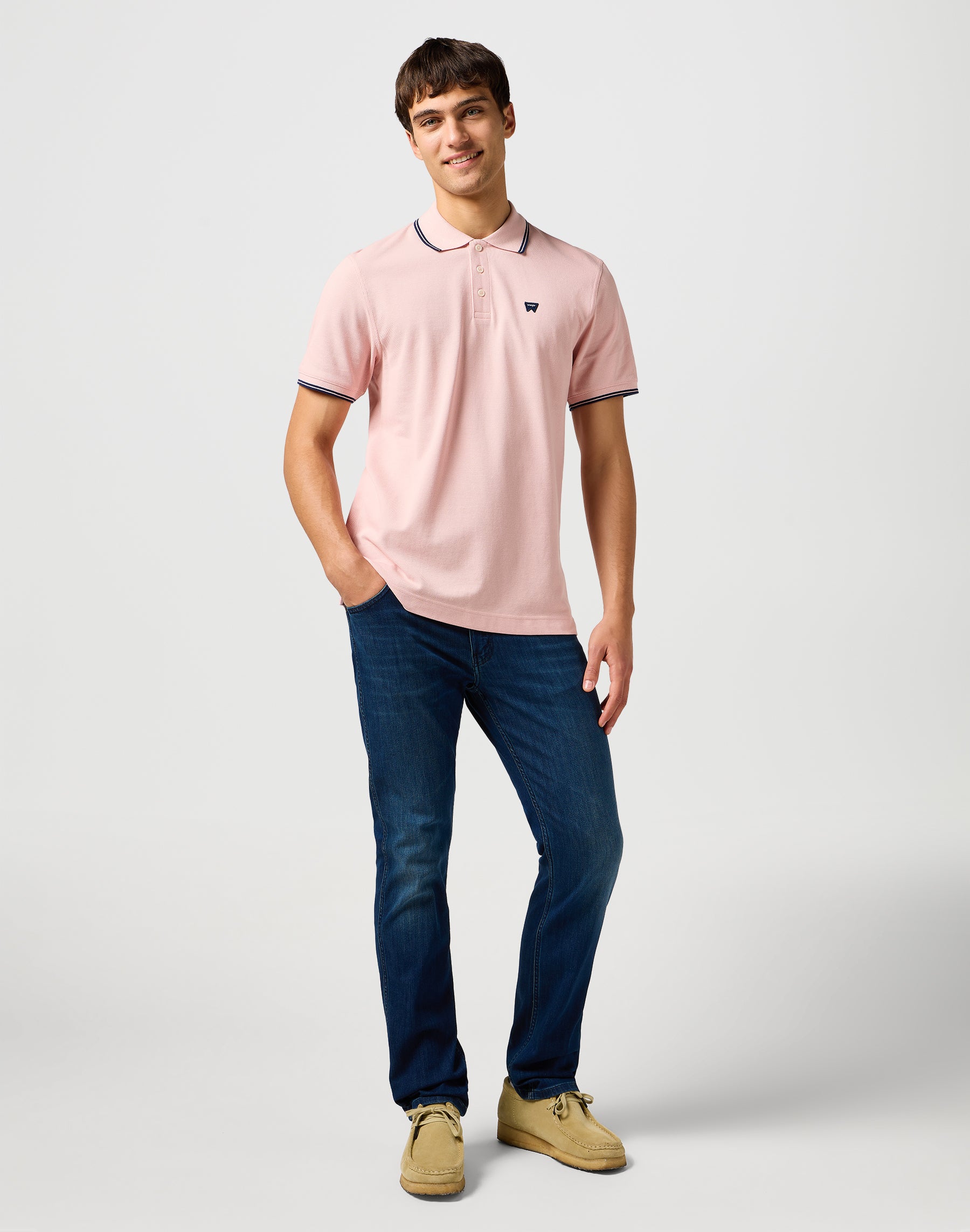 Polo in argento Rosa Magliette Wrangler
