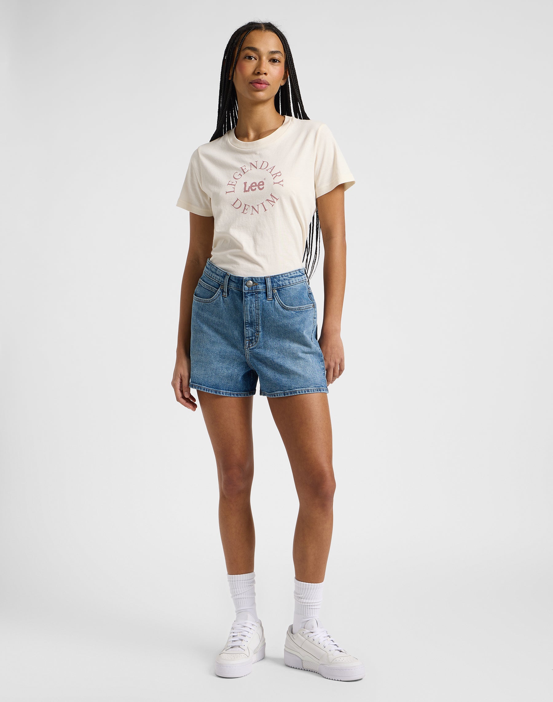 Carol short in pantaloncini di denim blu Lee