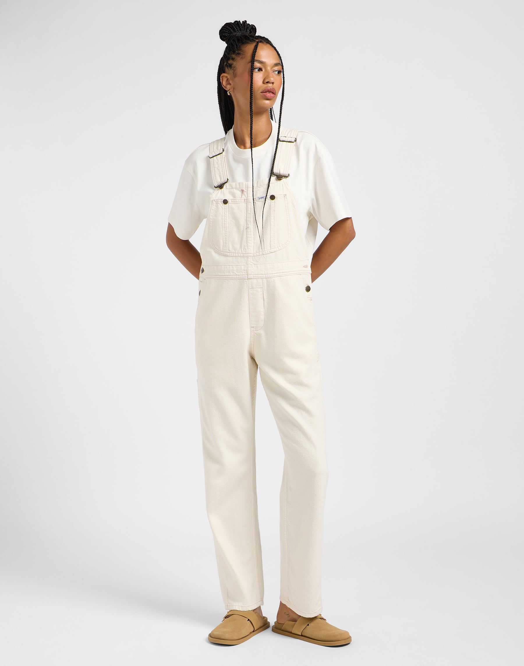 Salopette dritta in Ecru Overall Lee