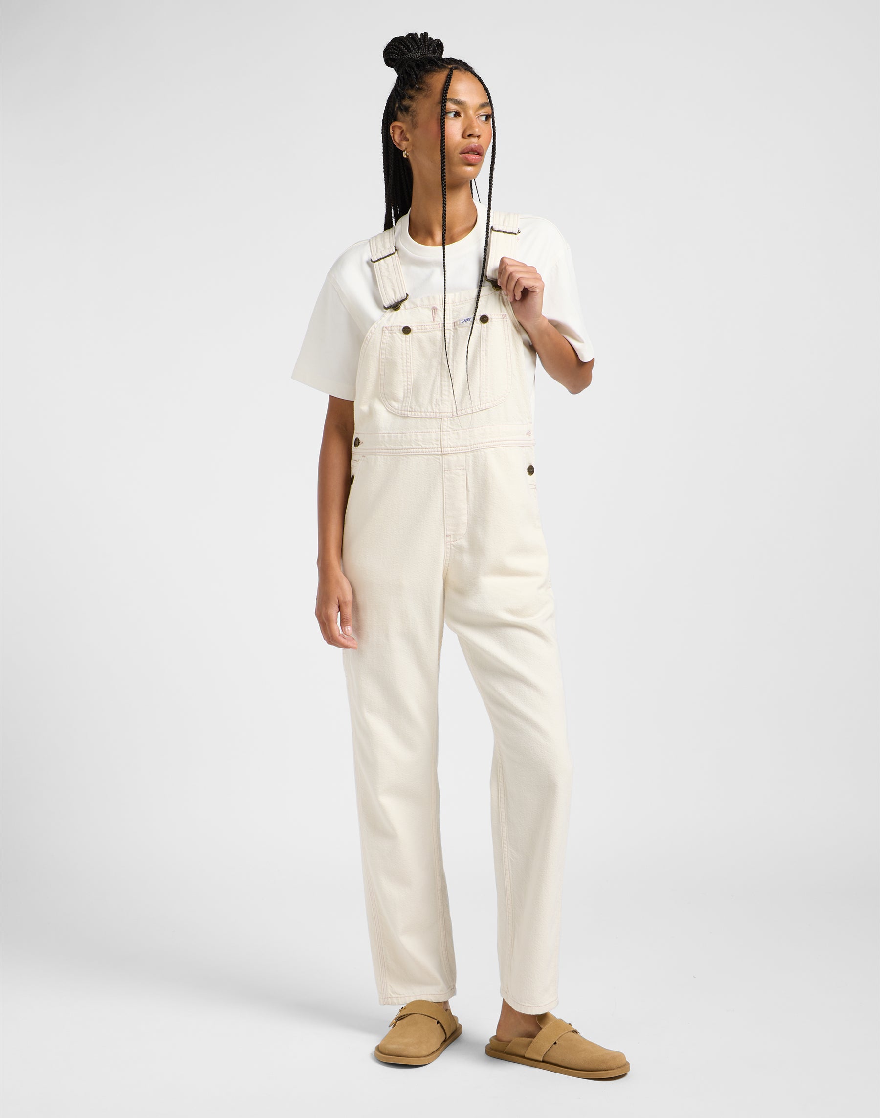 Salopette dritta in Ecru Overall Lee