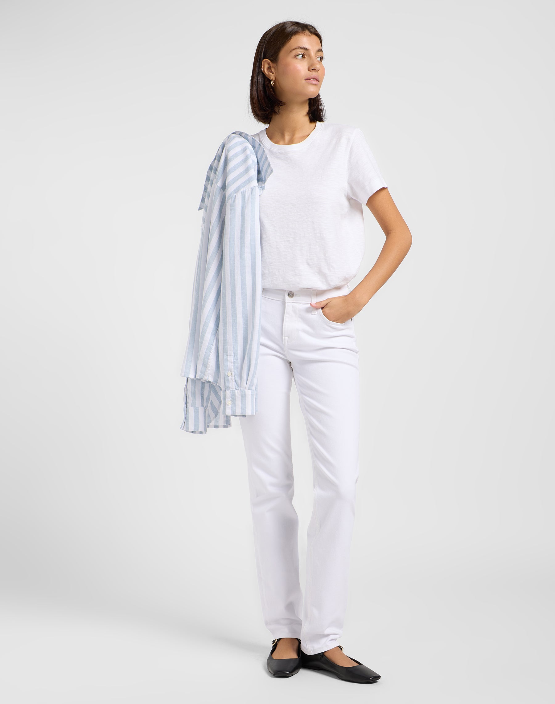 Marion Straight in jeans bianco brillante Lee